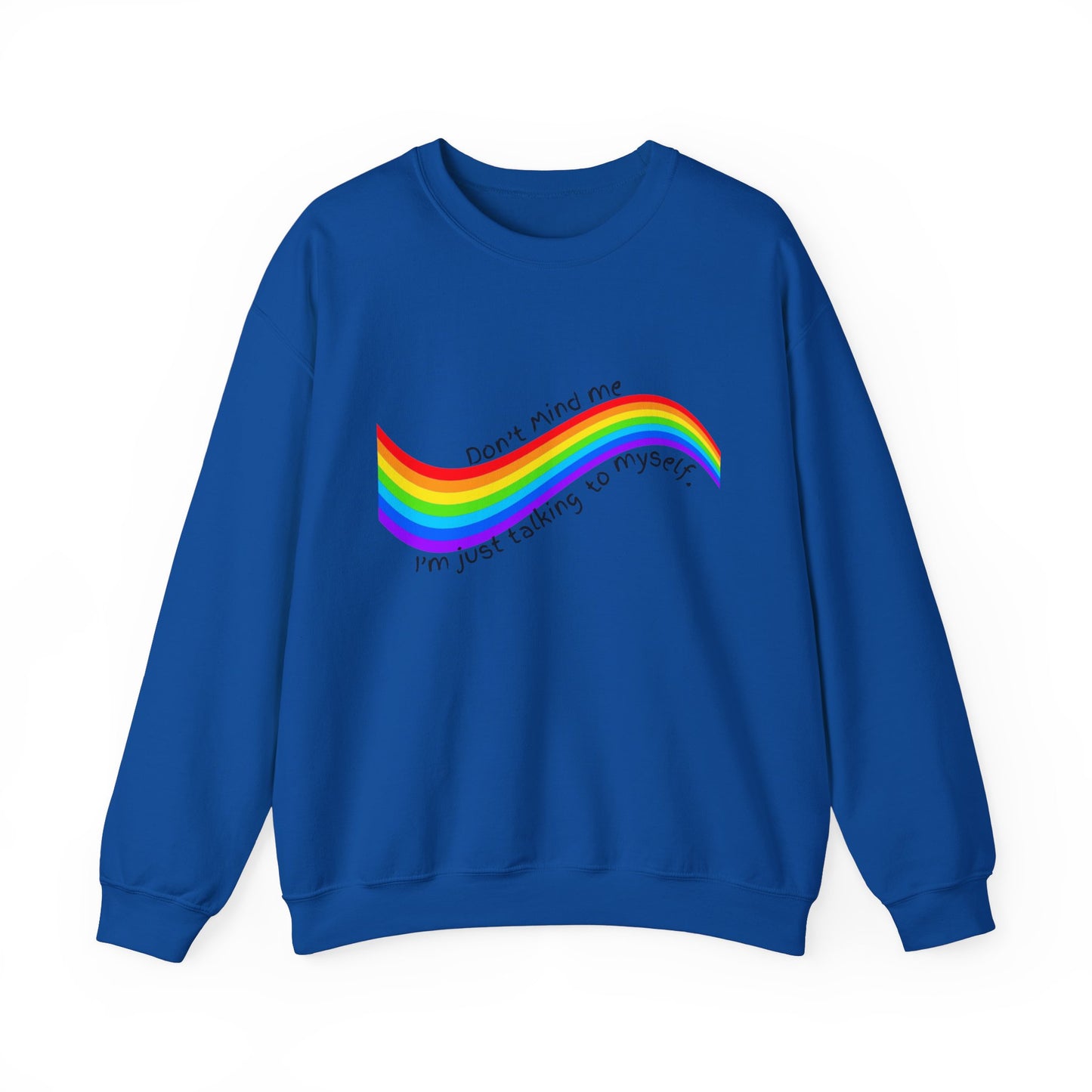 Talking to Myself Rainbow Unisex Heavy Blend™ Crewneck Sweatshirt