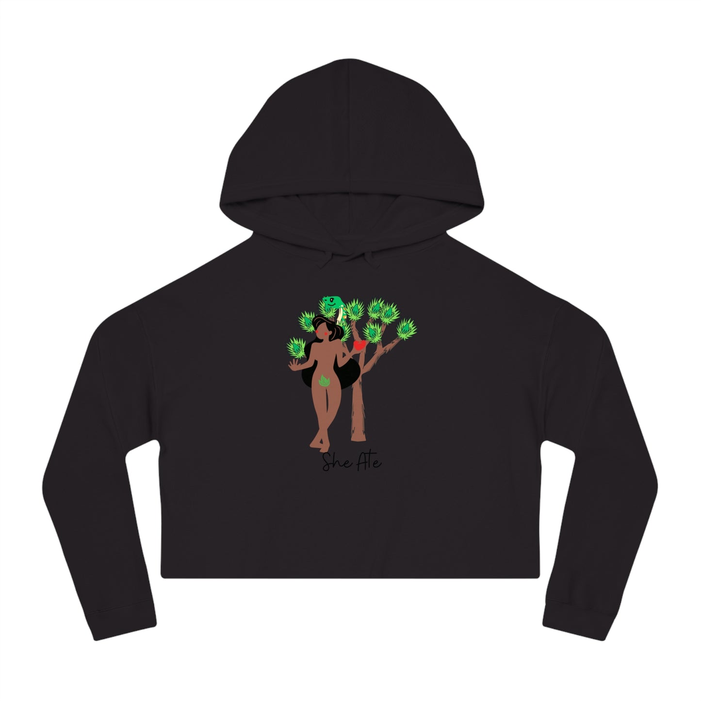 Eve She Ate Crop Hoodie