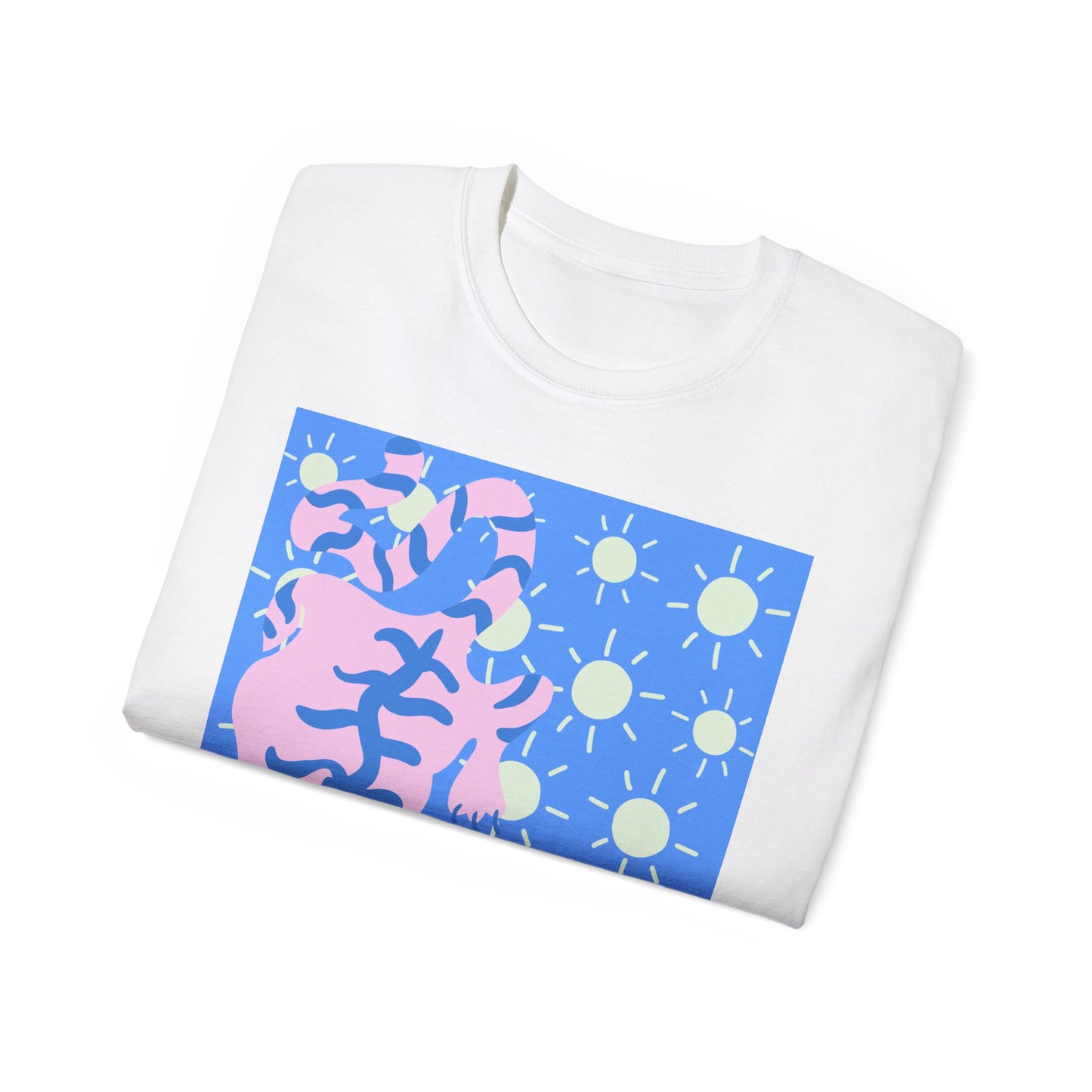 Tiger with Yellow Stars Unisex Ultra Cotton Tee