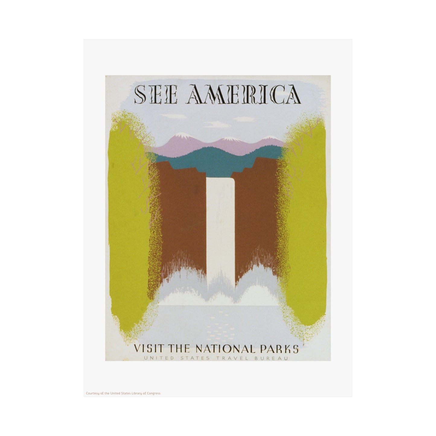 See America Illustration Vertical Poster