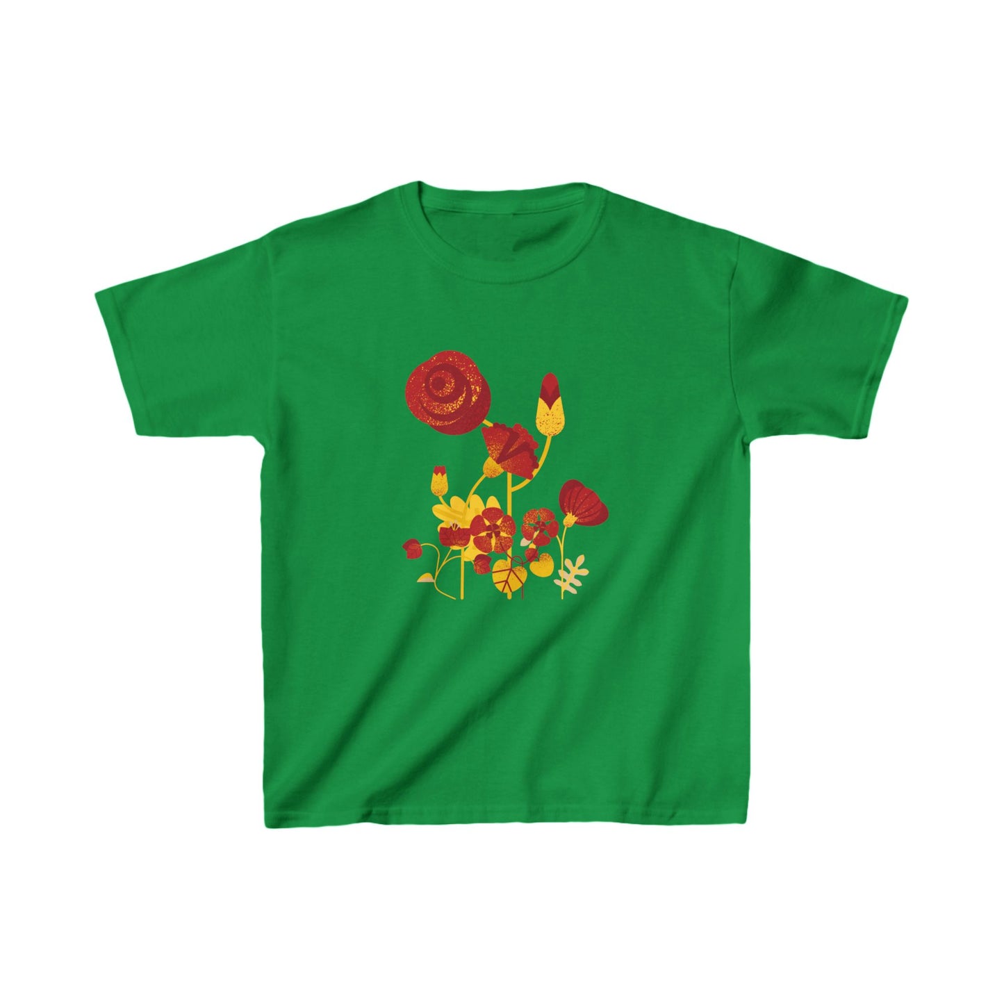 Retro Flowers Kids Heavy Cotton™ Tee EU