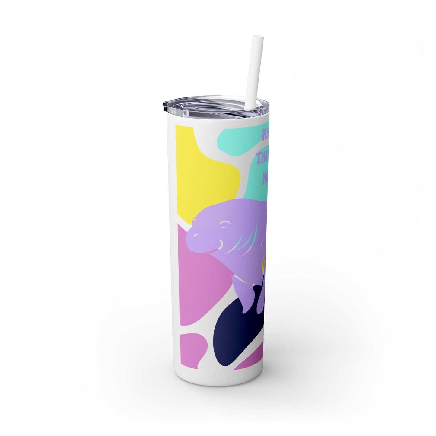 The Original Mermaid Manatee Tumbler with Straw, 20oz