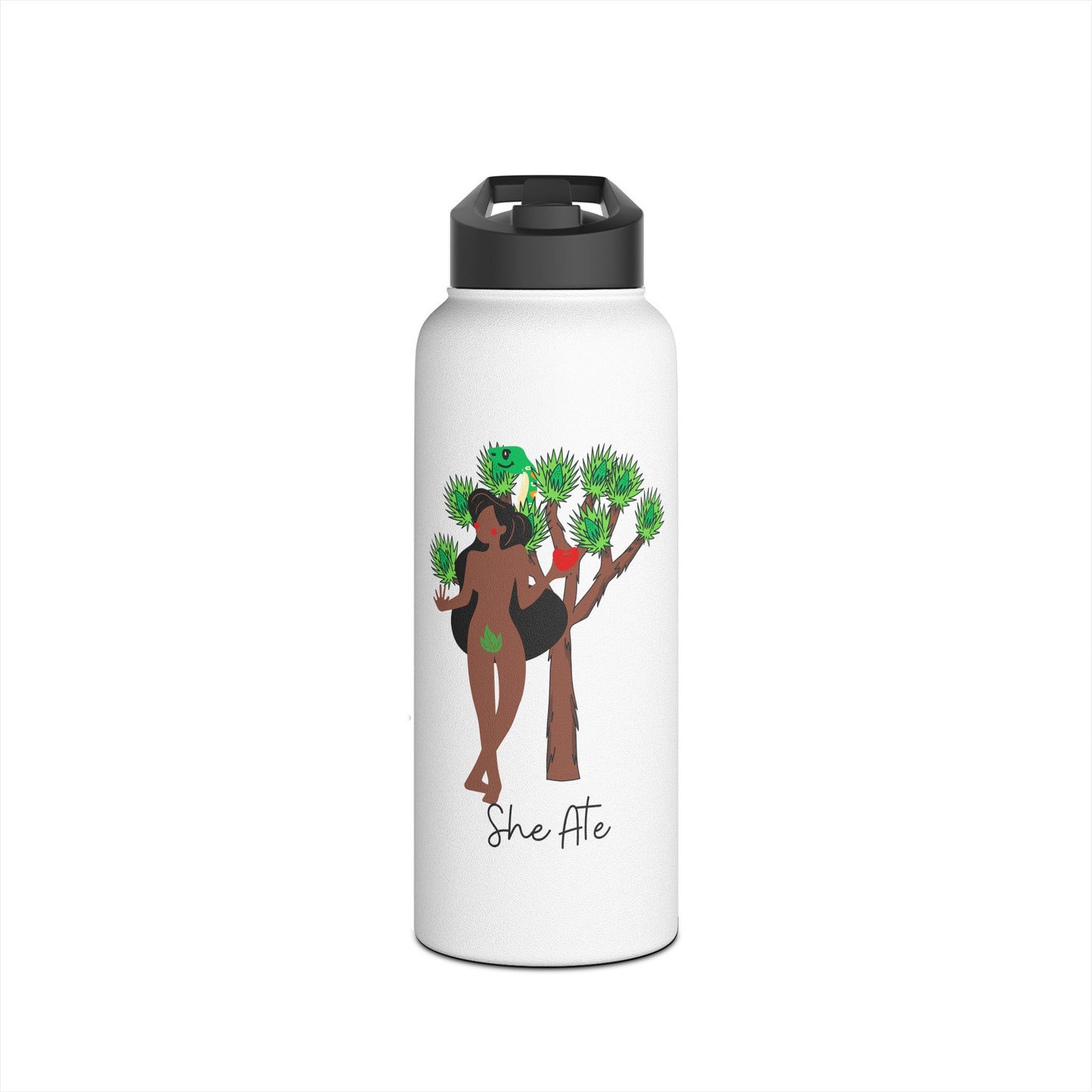 Eve She Ate Stainless Steel Water Bottle, Standard Lid