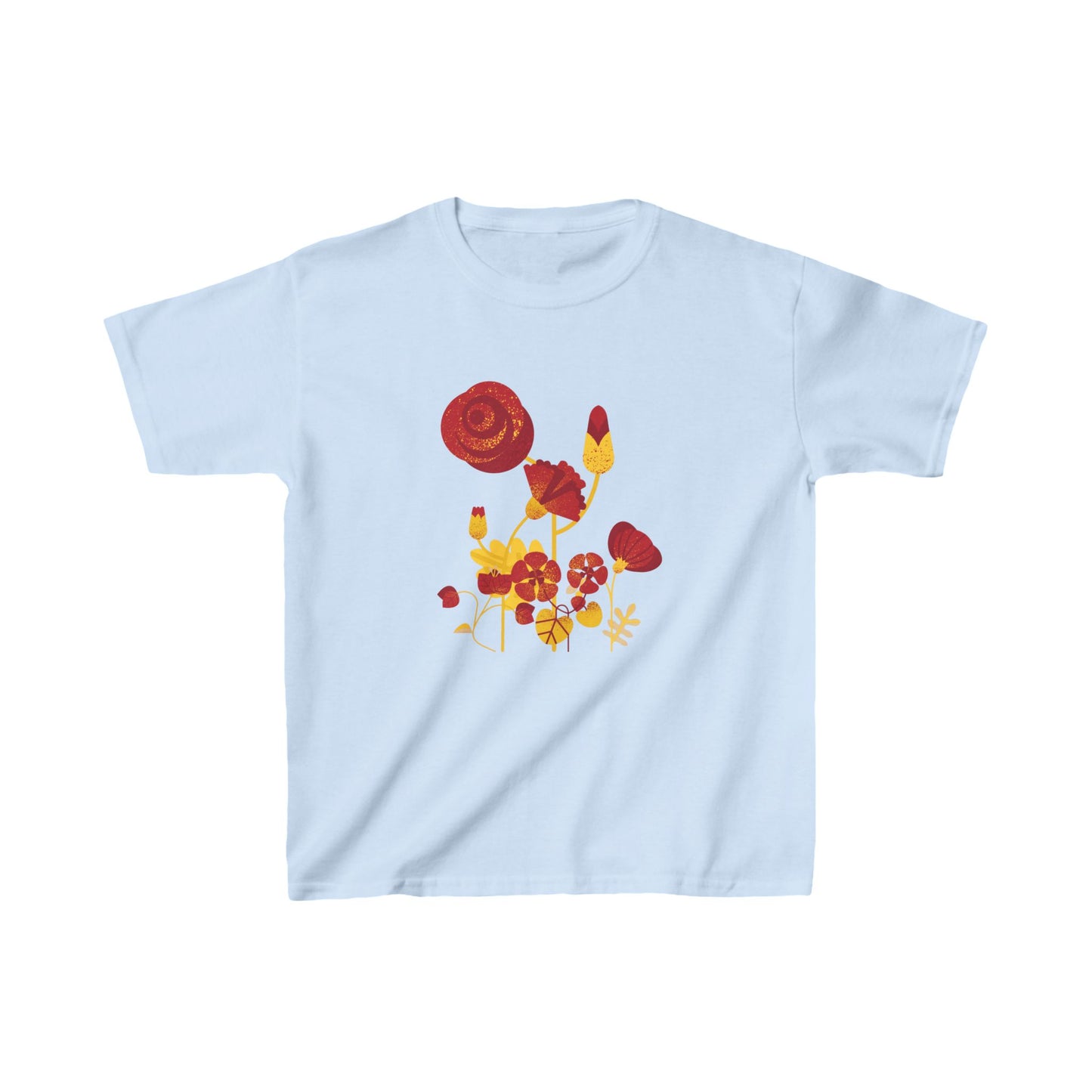 Retro Flowers Kids Heavy Cotton™ Tee EU