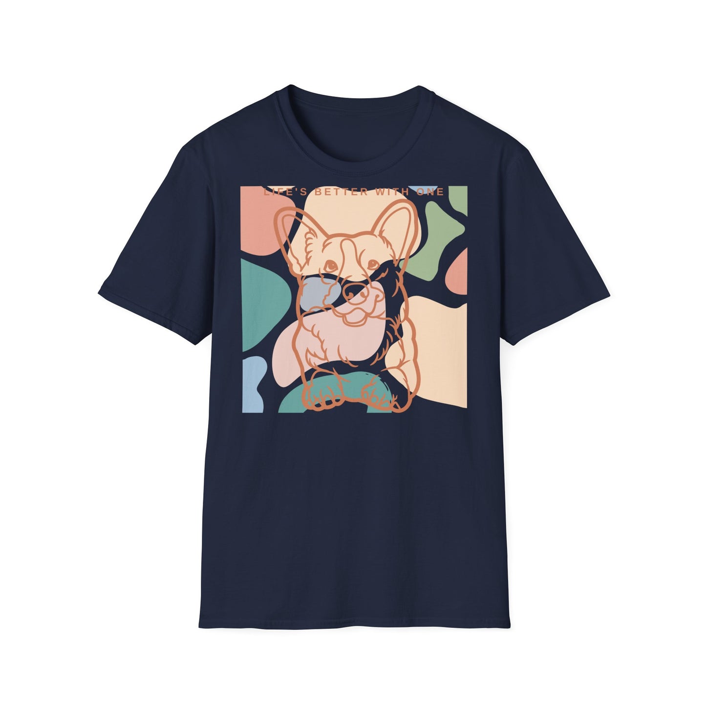 Bonita camiseta unisex de estilo suave con diseño de Corgi 