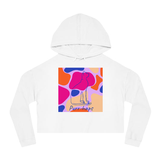 Purr-haps Cat Crop Hoodie