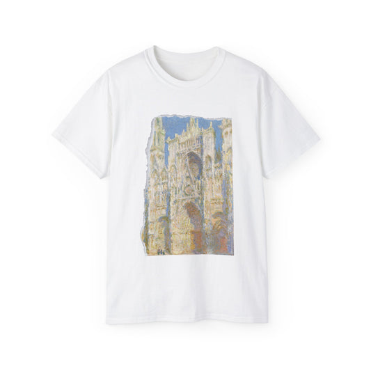 Camiseta de algodón ultradelgada de la UE de Claude Monet, la catedral de Rouen y el portal al sol, 1894