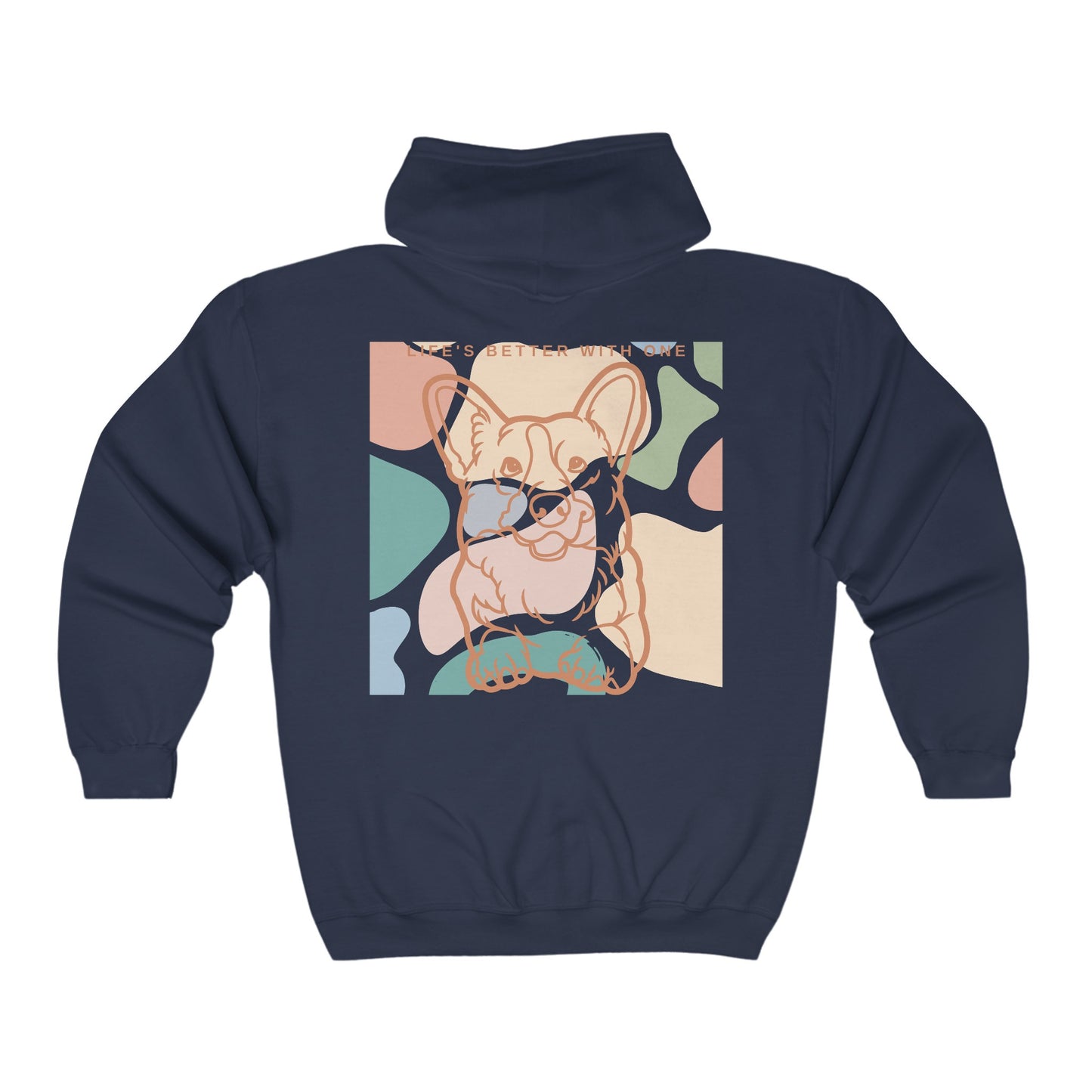 Cute Corgi Unisex Heavy Blend™ Full Zip Hooded Sweatshirt