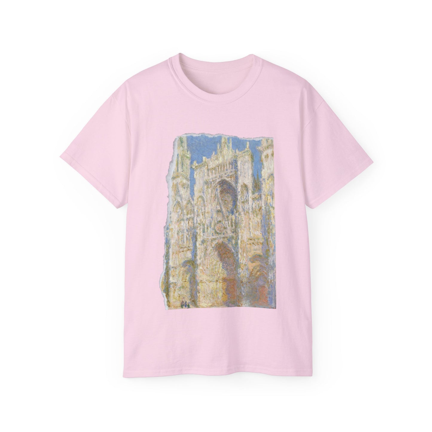 Camiseta de algodón ultradelgada de Claude Monet, catedral de Rouen, el portal al sol, 1894