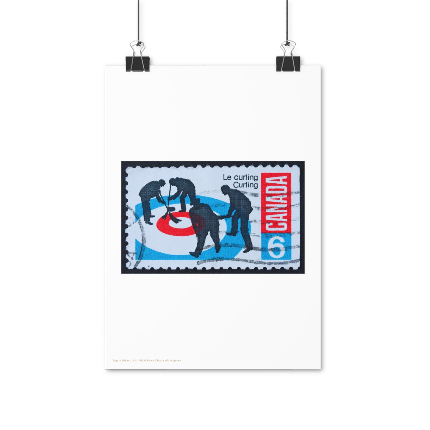 Canada Stamp Illustration Vertical Poster EU