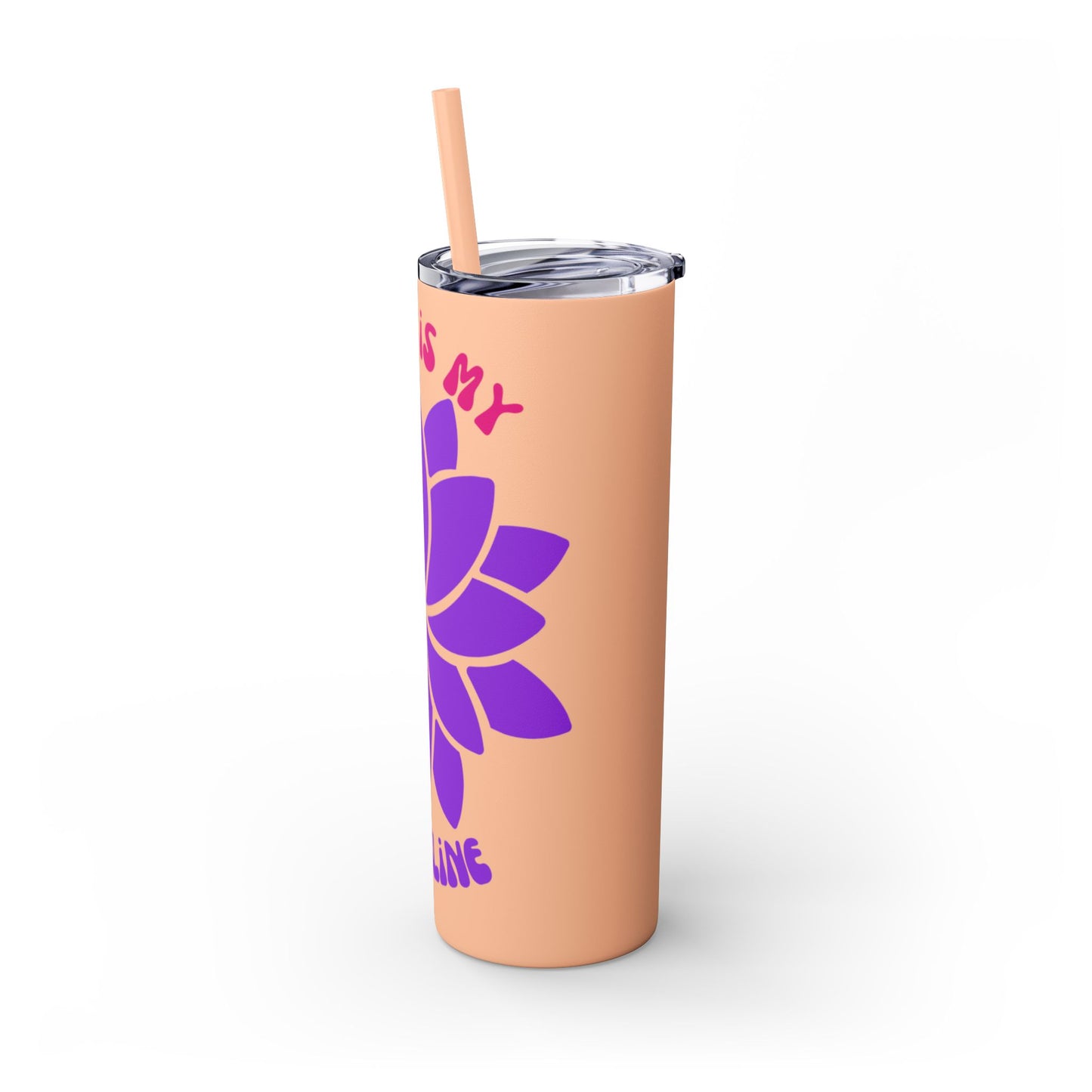 Delulu is My Baseline Tumbler with Straw, 20oz