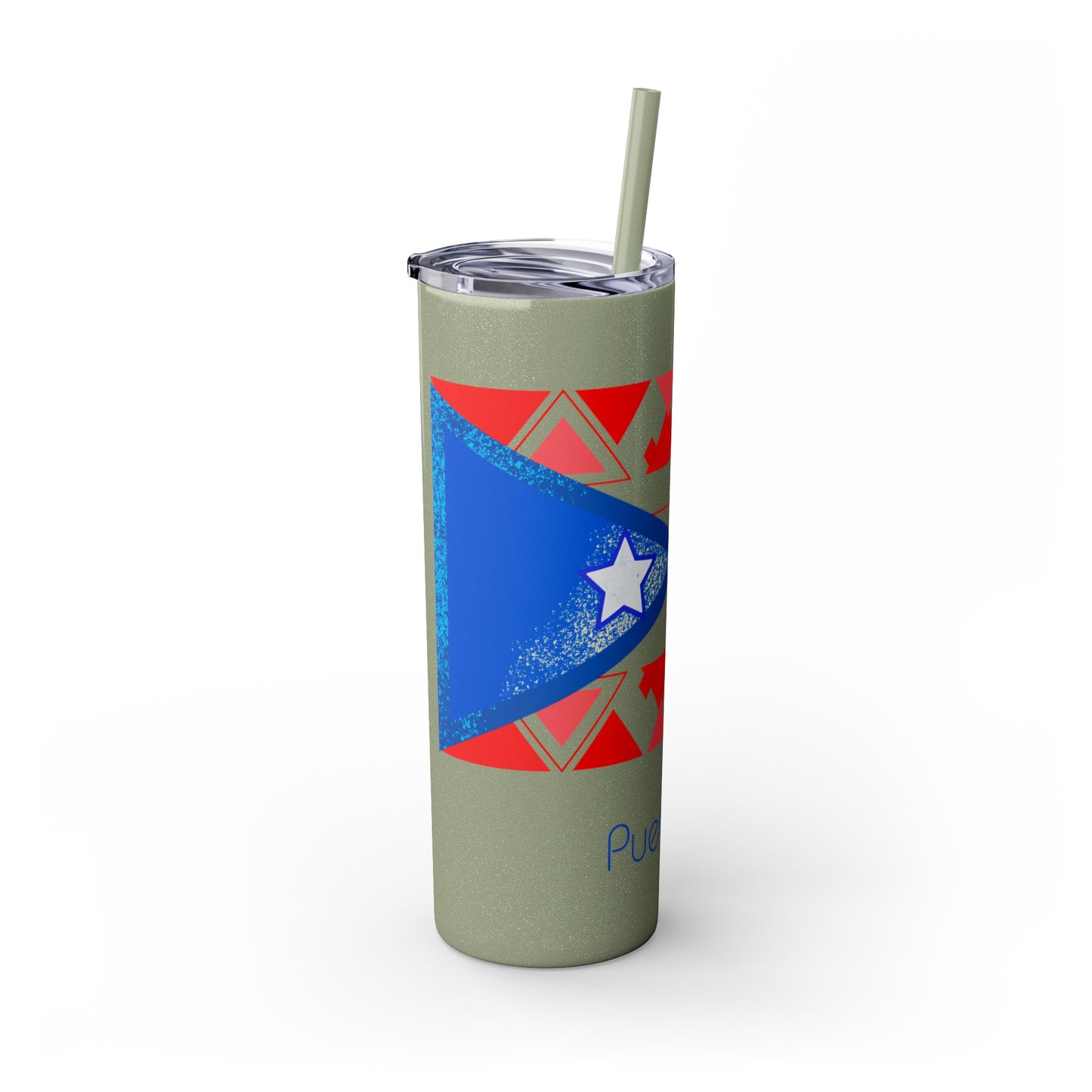 Modern Puerto Rico Tumbler with Straw, 20oz