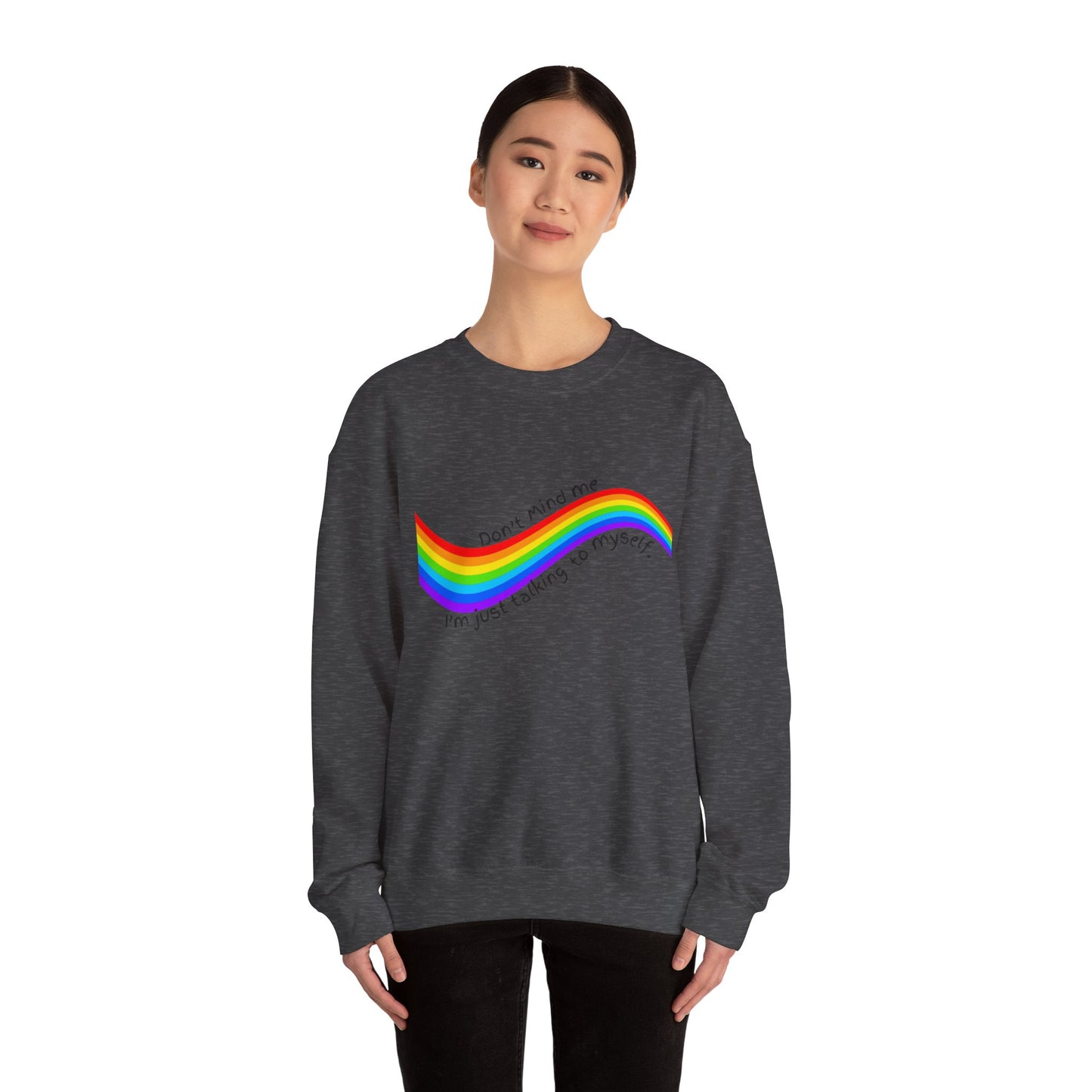 Talking to Myself Rainbow Unisex Heavy Blend™ Crewneck Sweatshirt