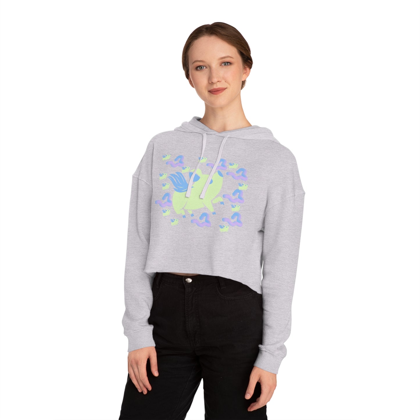 Flying Women’s Cropped Hooded Sweatshirt