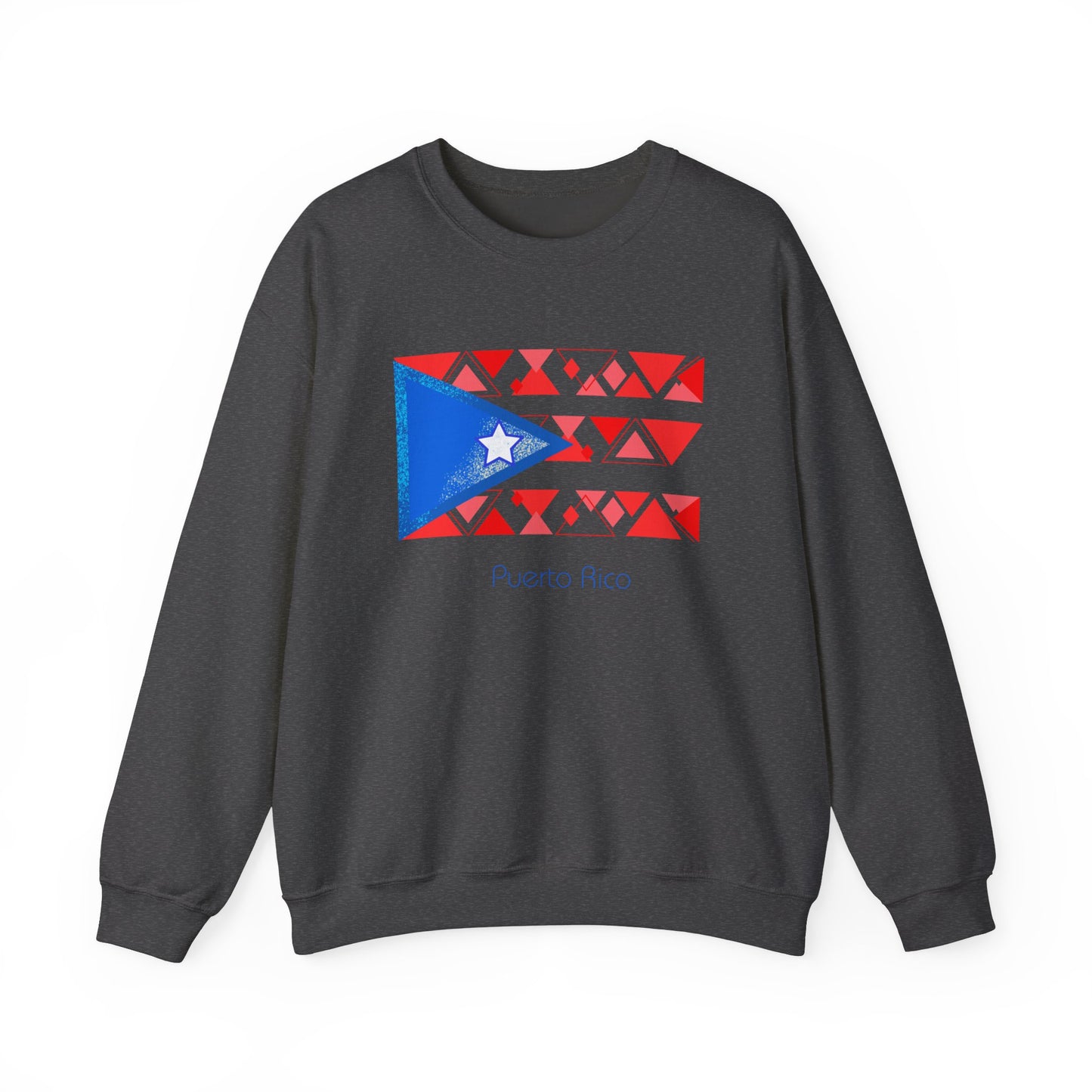 Sudadera unisex con cuello redondo y mezcla pesada Modern Puerto Rico