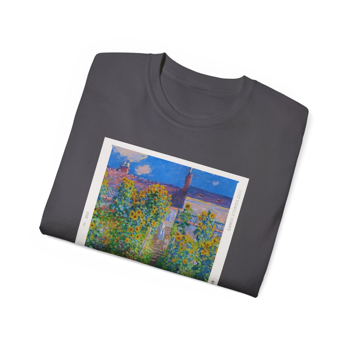 Fotografía de Claude Monet en el jardín de Vetheuil, 1880 Camiseta de algodón ultra suave