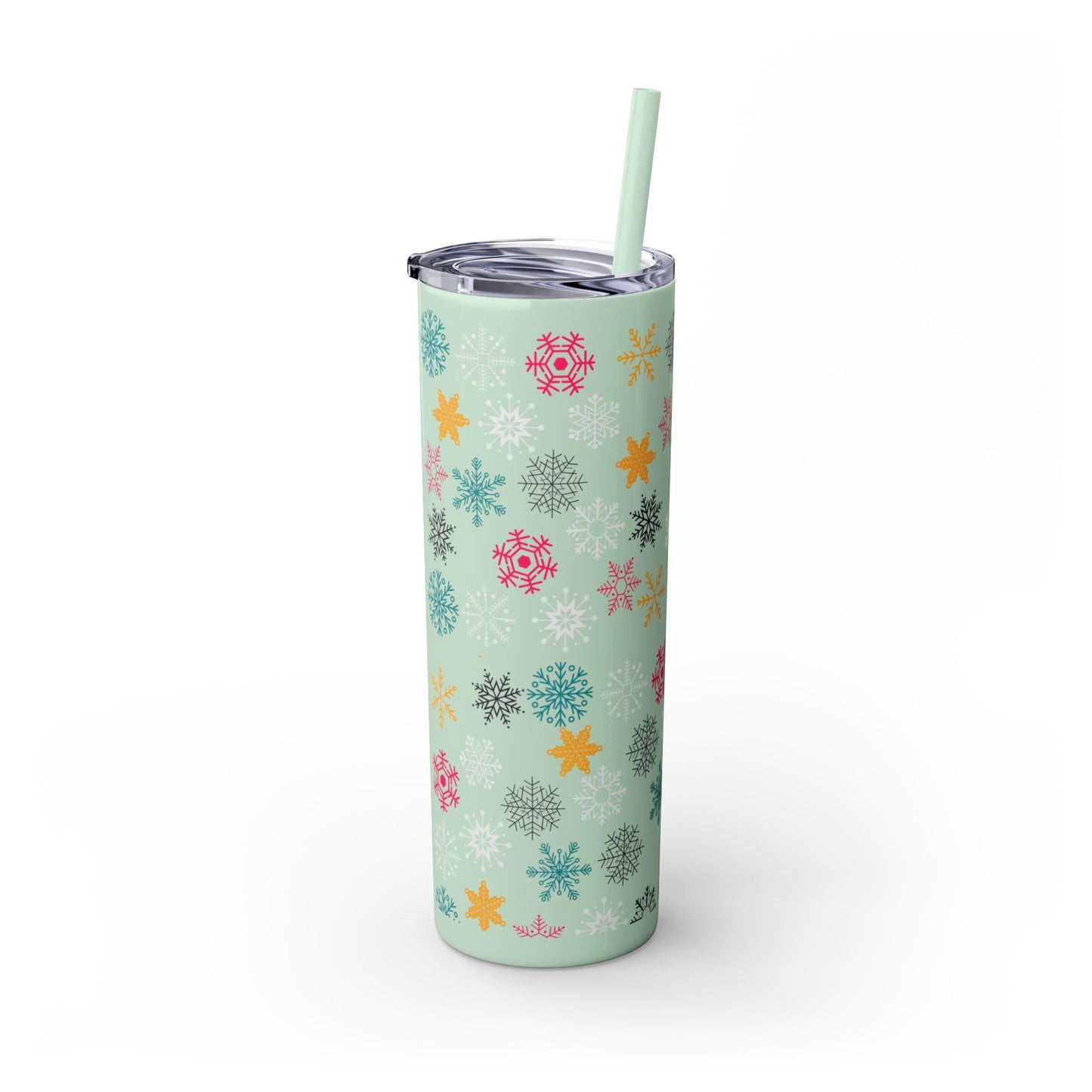 Vaso con pajita Let it Snow Rainbows, 20 oz