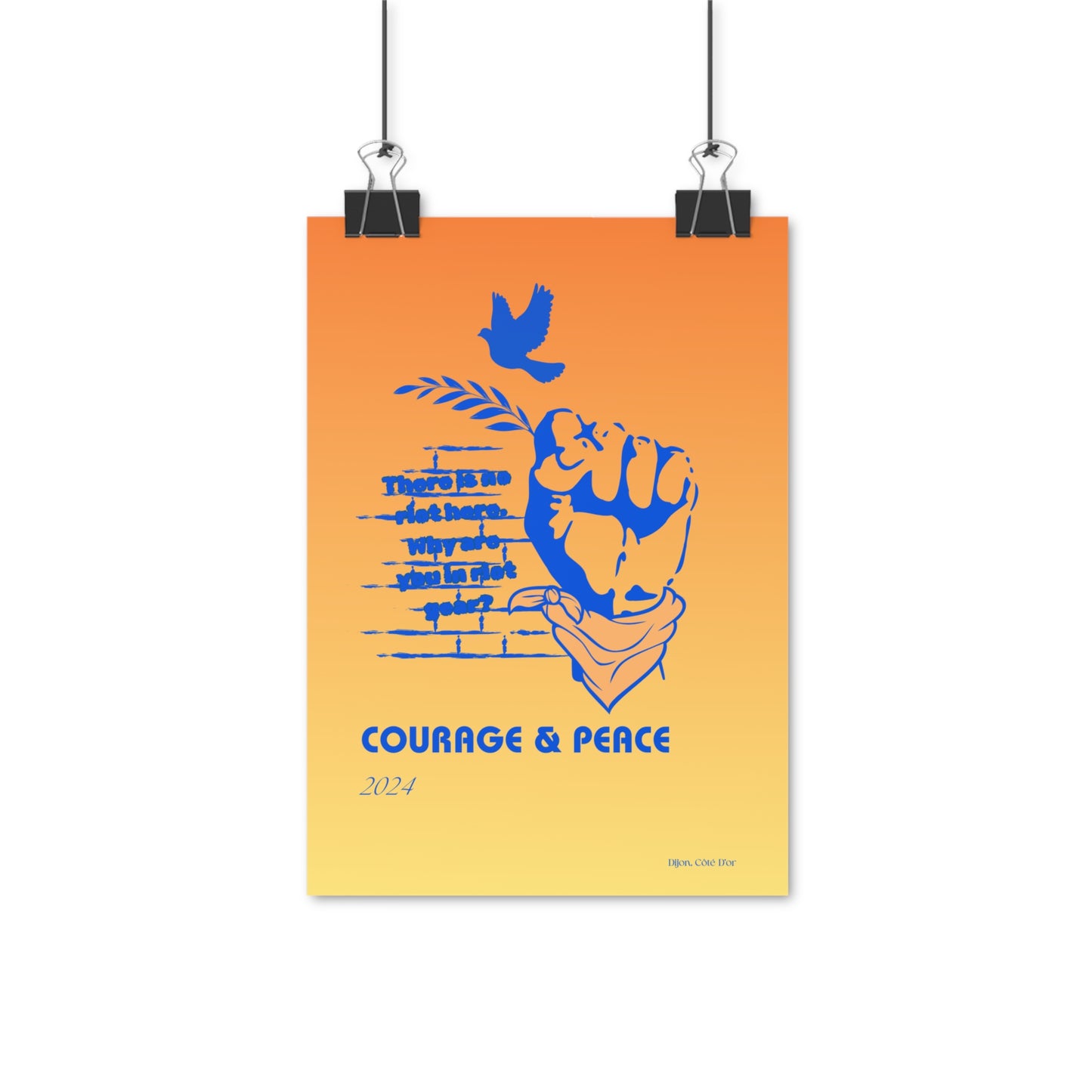 Courage and Peace Vertical Posters EU