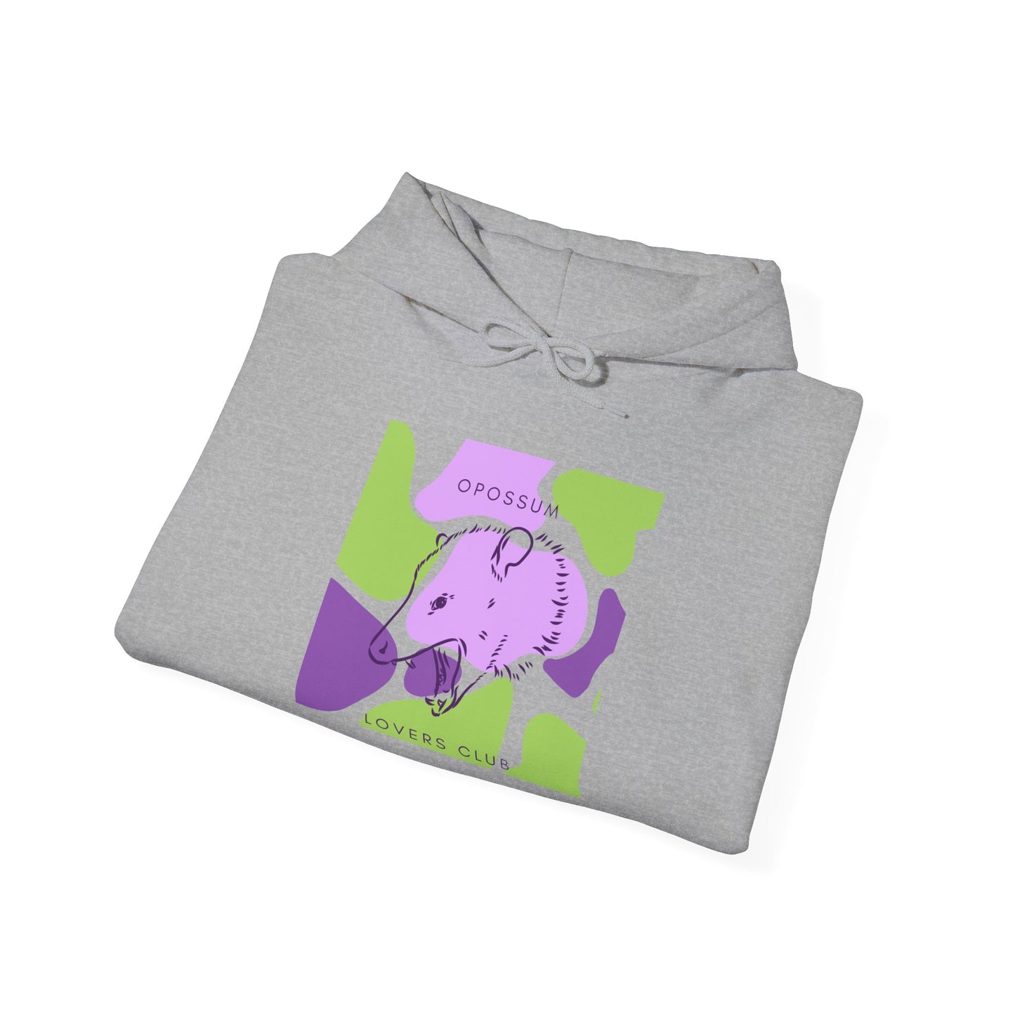 Sudadera con capucha unisex de mezcla pesada de Opossum Lovers Club 