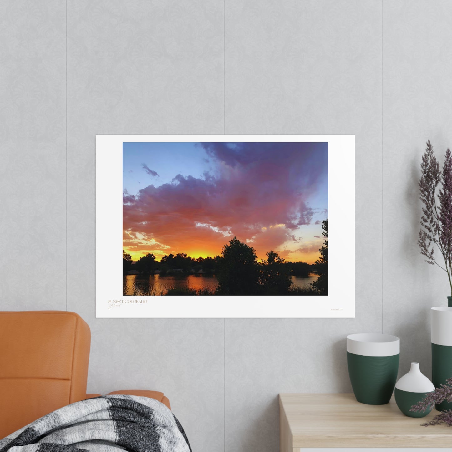 Sunset Colorado Matte Photograph Horizontal Posters EU