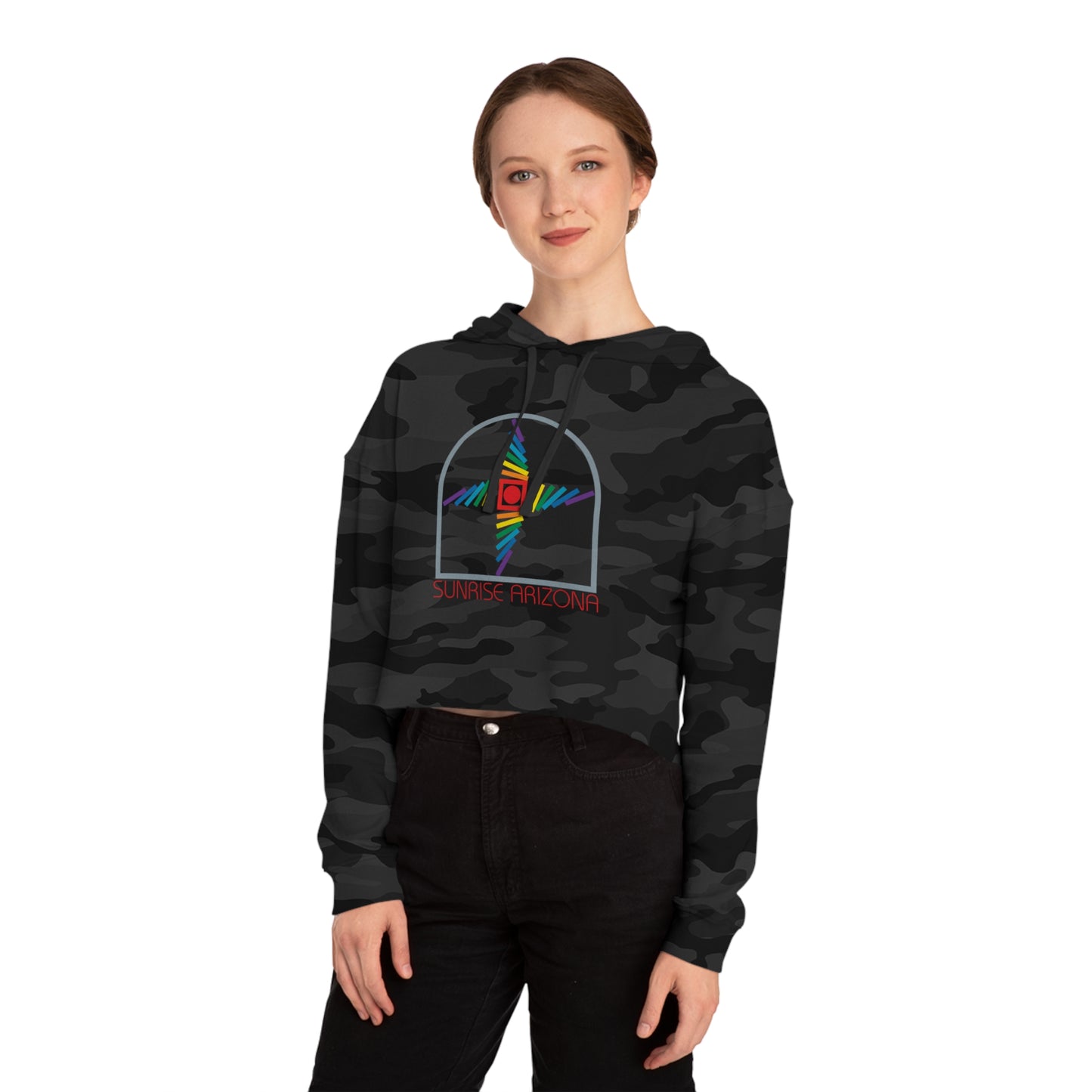 Arizona Sunrise  Women’s Cropped Hooded Sweatshirt