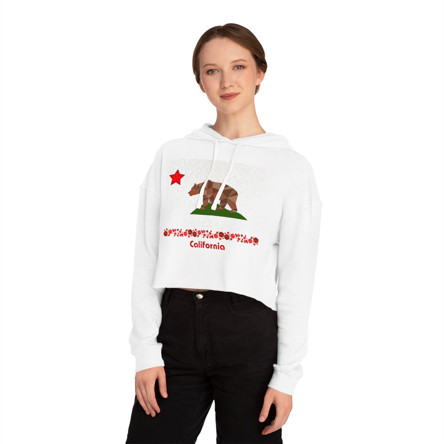 Modern California Women’s Cropped Hooded Sweatshirt