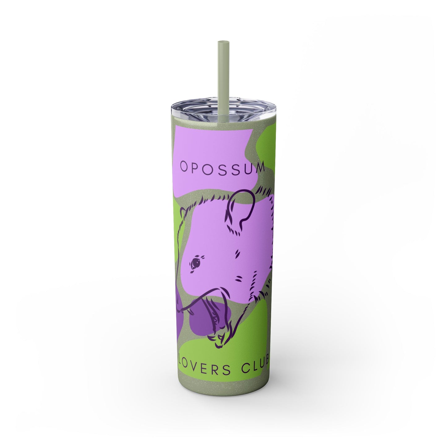 Opossum Club Tumbler with Straw, 20oz