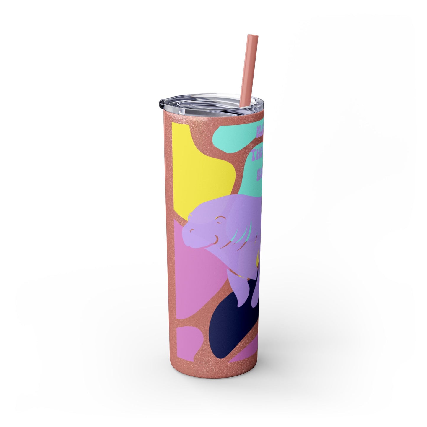 The Original Mermaid Manatee Tumbler with Straw, 20oz