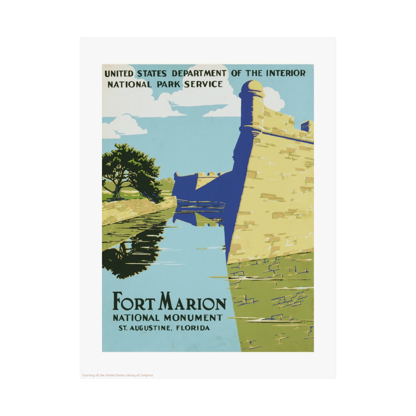 Fort Marion Illustration Vertical Poster