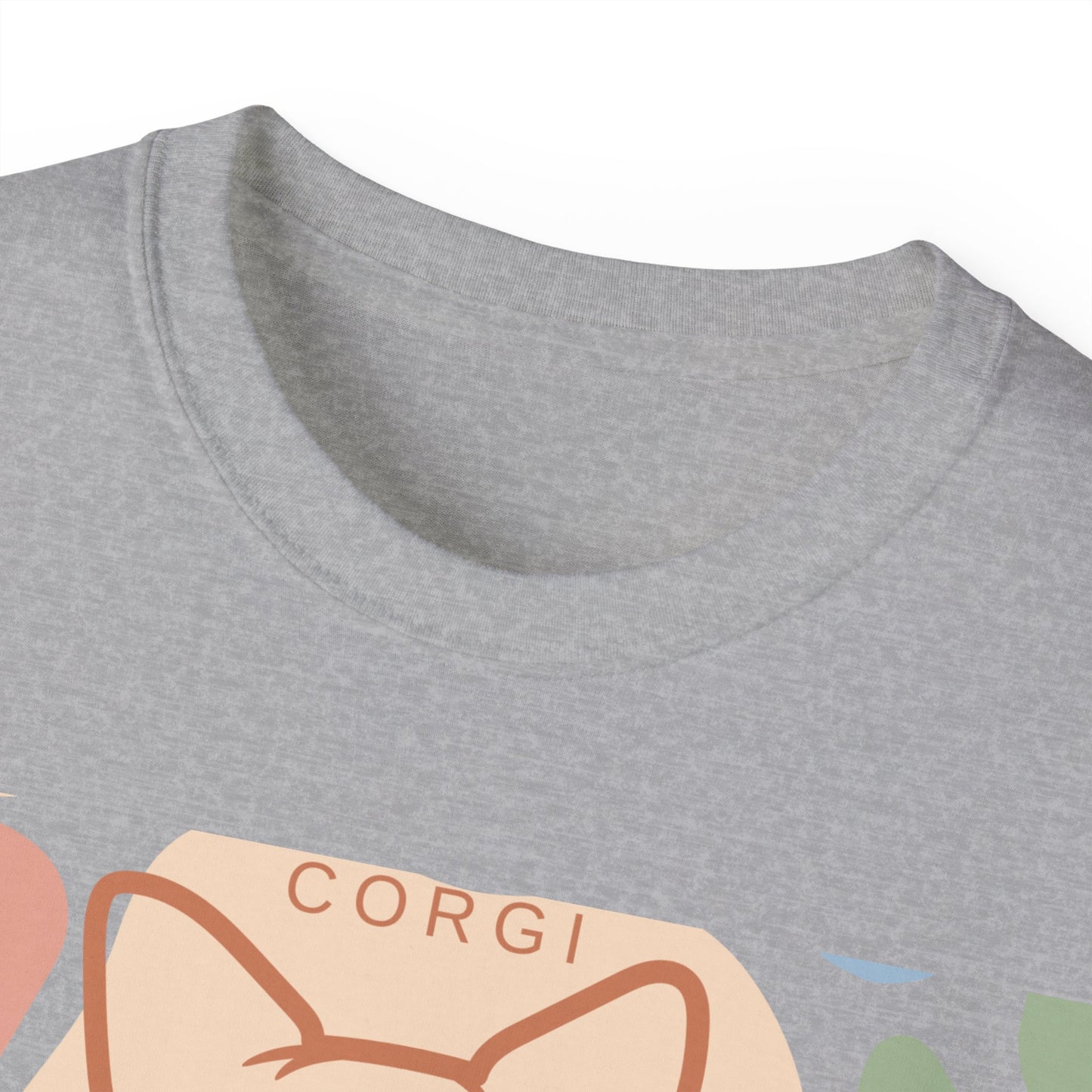 Linda camiseta unisex de algodón ultra fino con grupa de corgi 