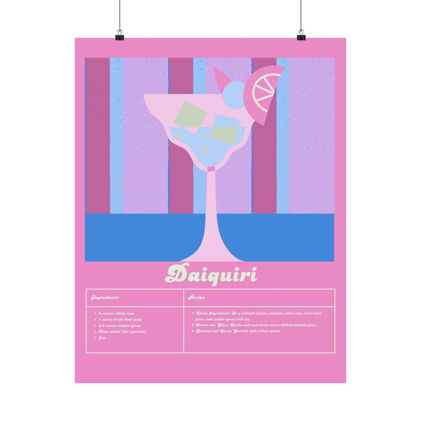 Daiquiri Illustration Vertical Poster