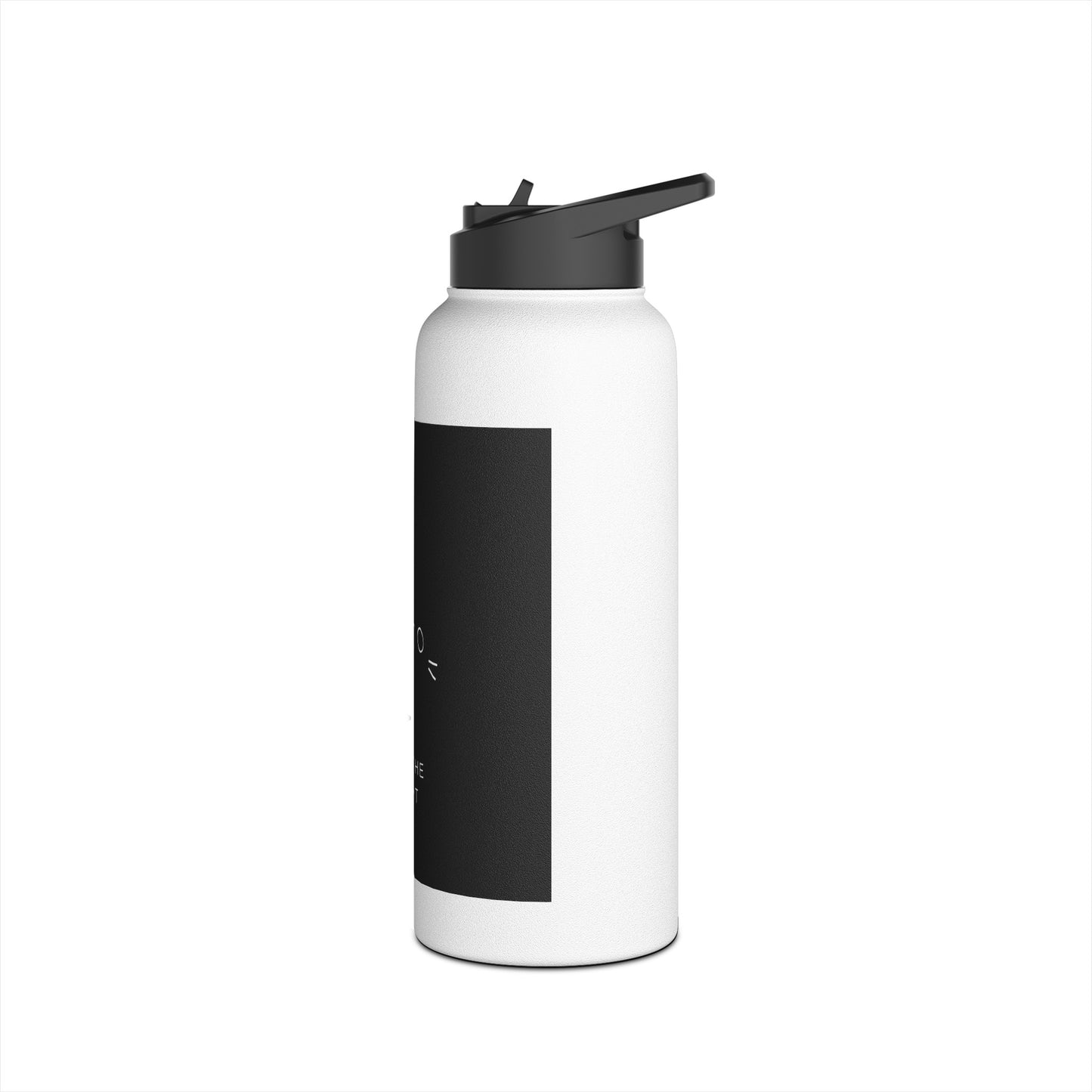 Black Cat Stainless Steel Water Bottle, Standard Lid