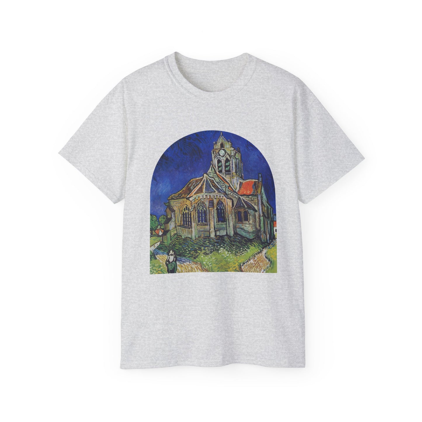 Vincent Van Gogh, The Church at Auvers 1890 Ultra Cotton Tee