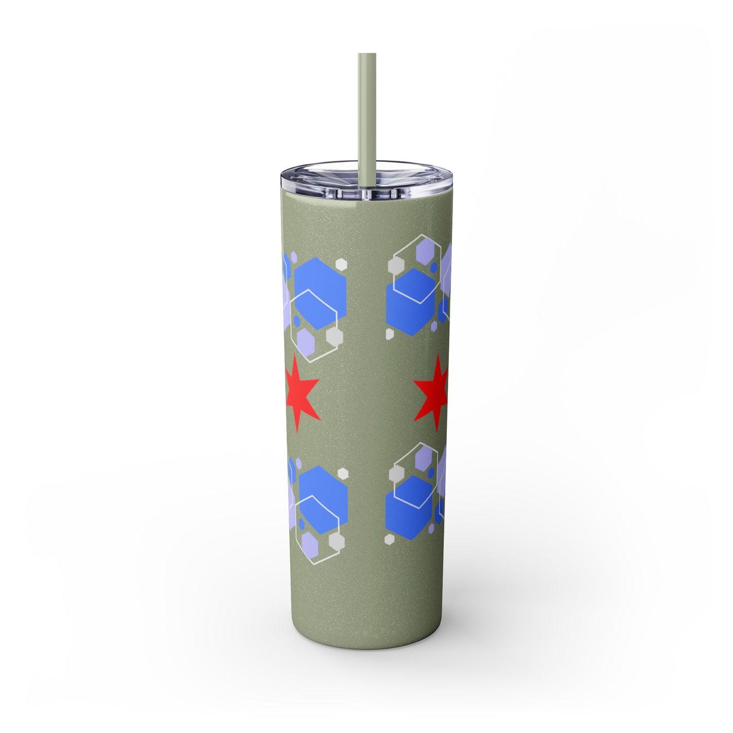 Modern Chicago Tumbler with Straw, 20oz