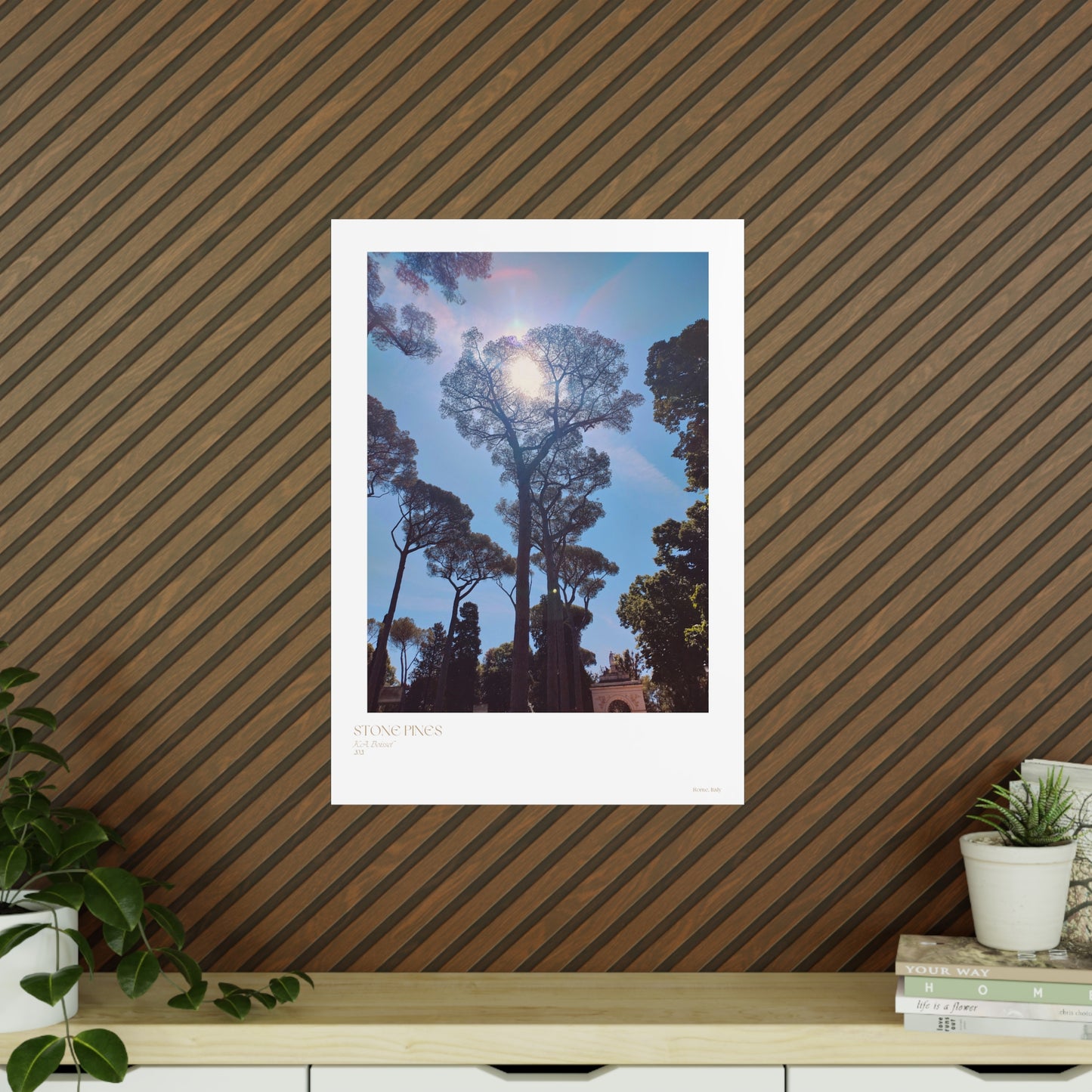 Stone Pines Rome, Italy Photograph Vertical Posters EU