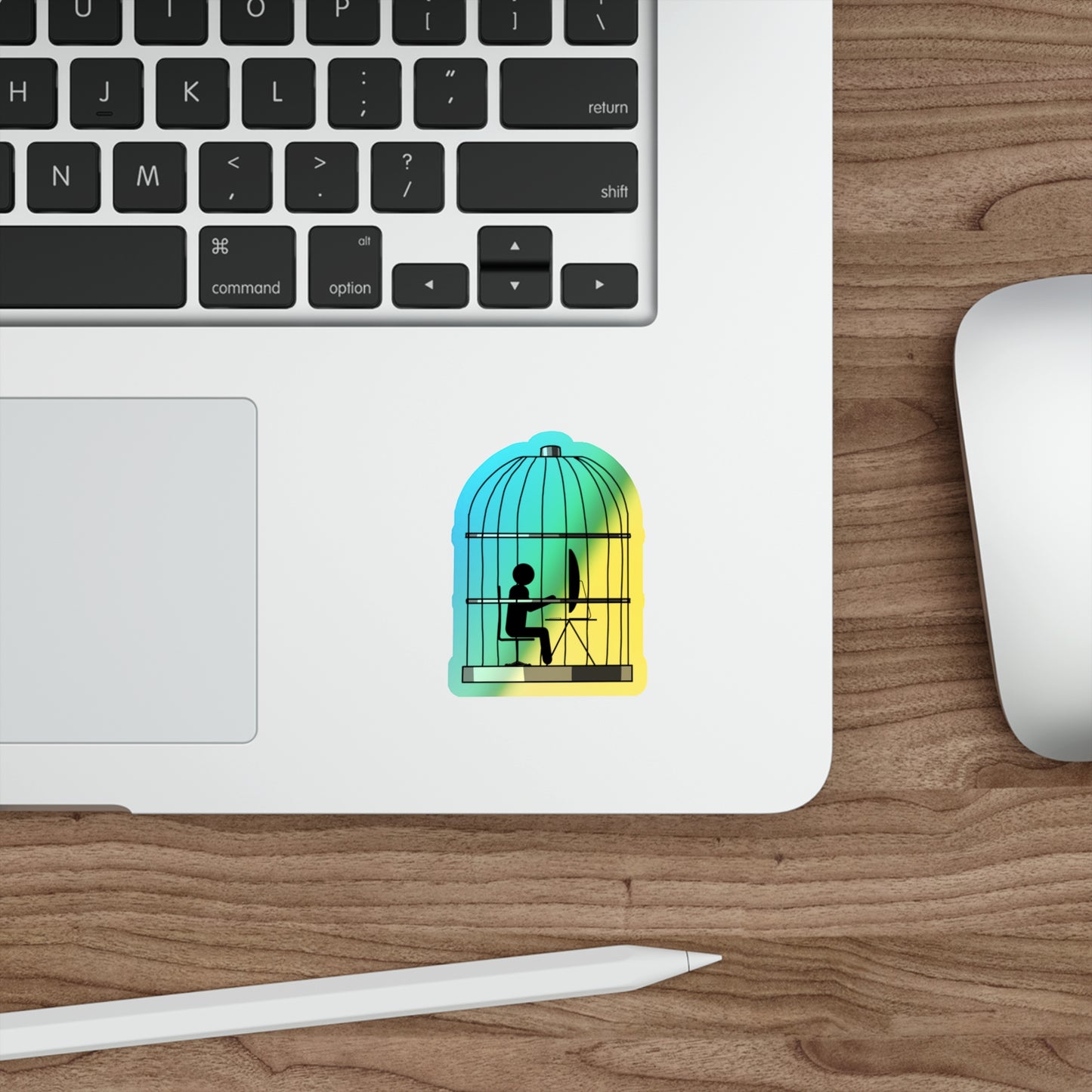 Iron Cage Holographic Die-cut Stickers