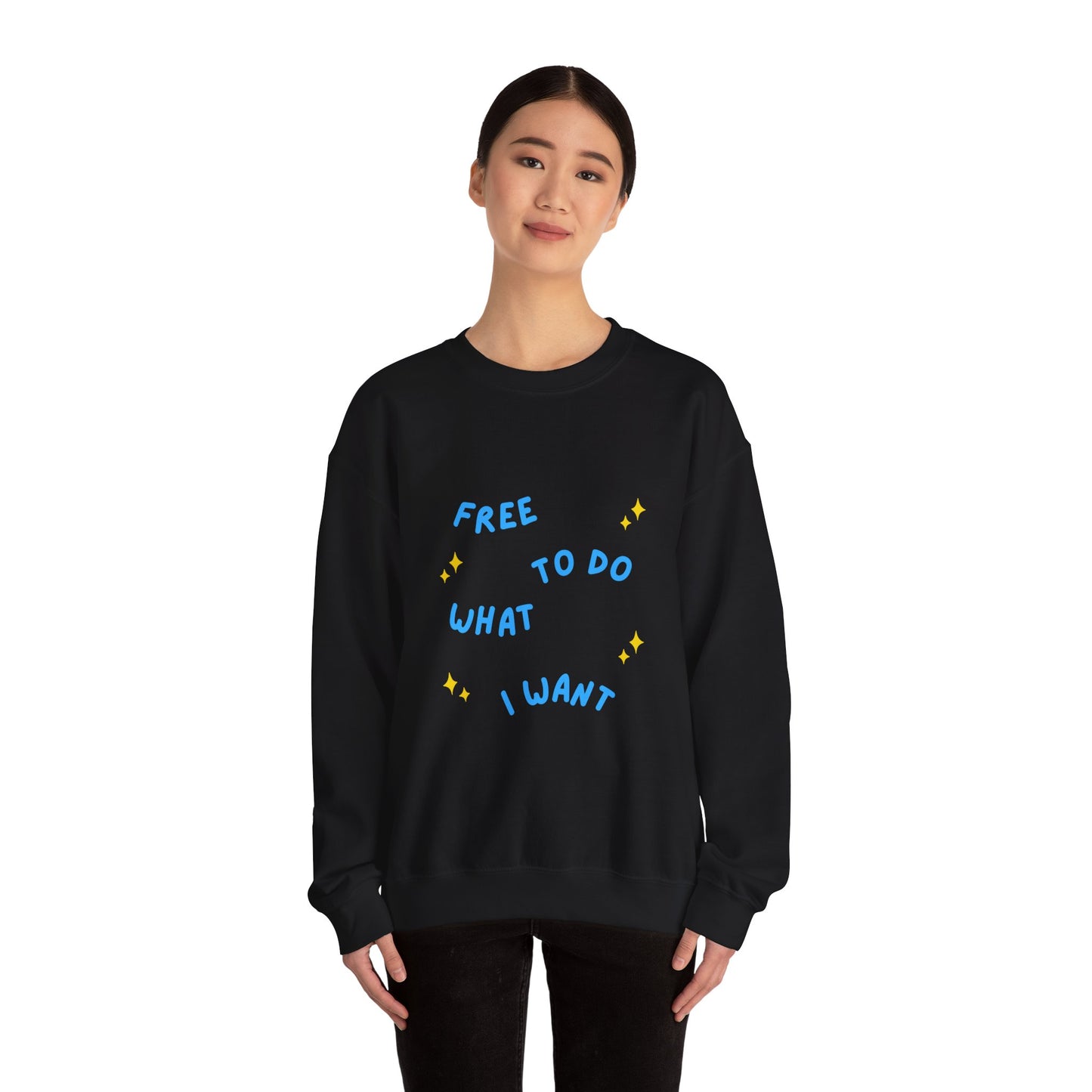 Free To Do What I Want Unisex Heavy Blend™ Crewneck Sweatshirt EU