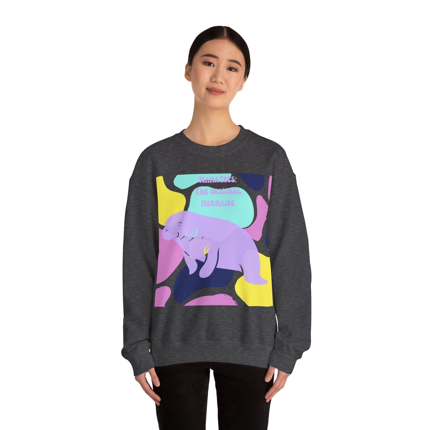 The Original Mermaid Manatee Unisex Heavy Blend™ Crewneck Sweatshirt EU