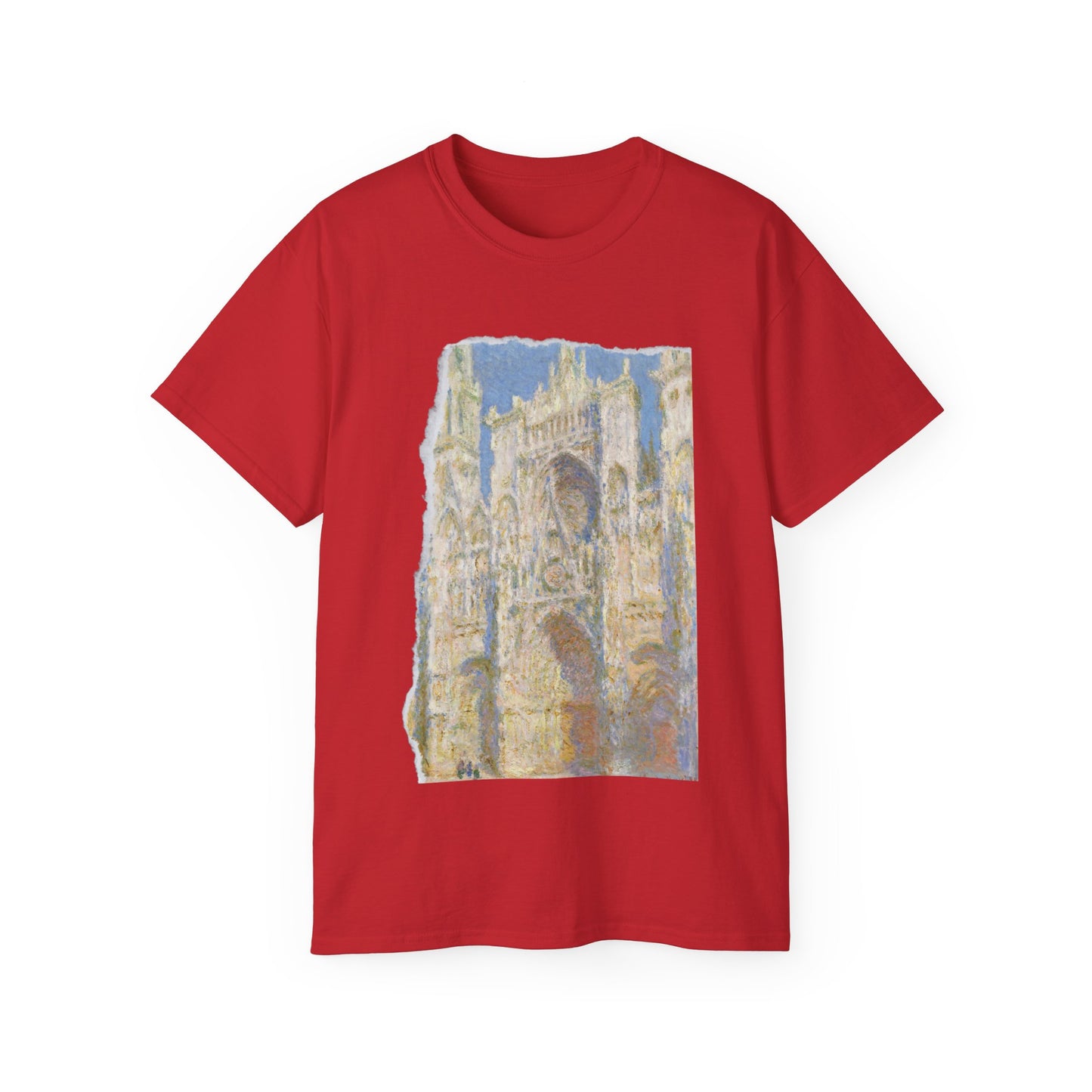 Camiseta de algodón ultradelgada de Claude Monet, catedral de Rouen, el portal al sol, 1894