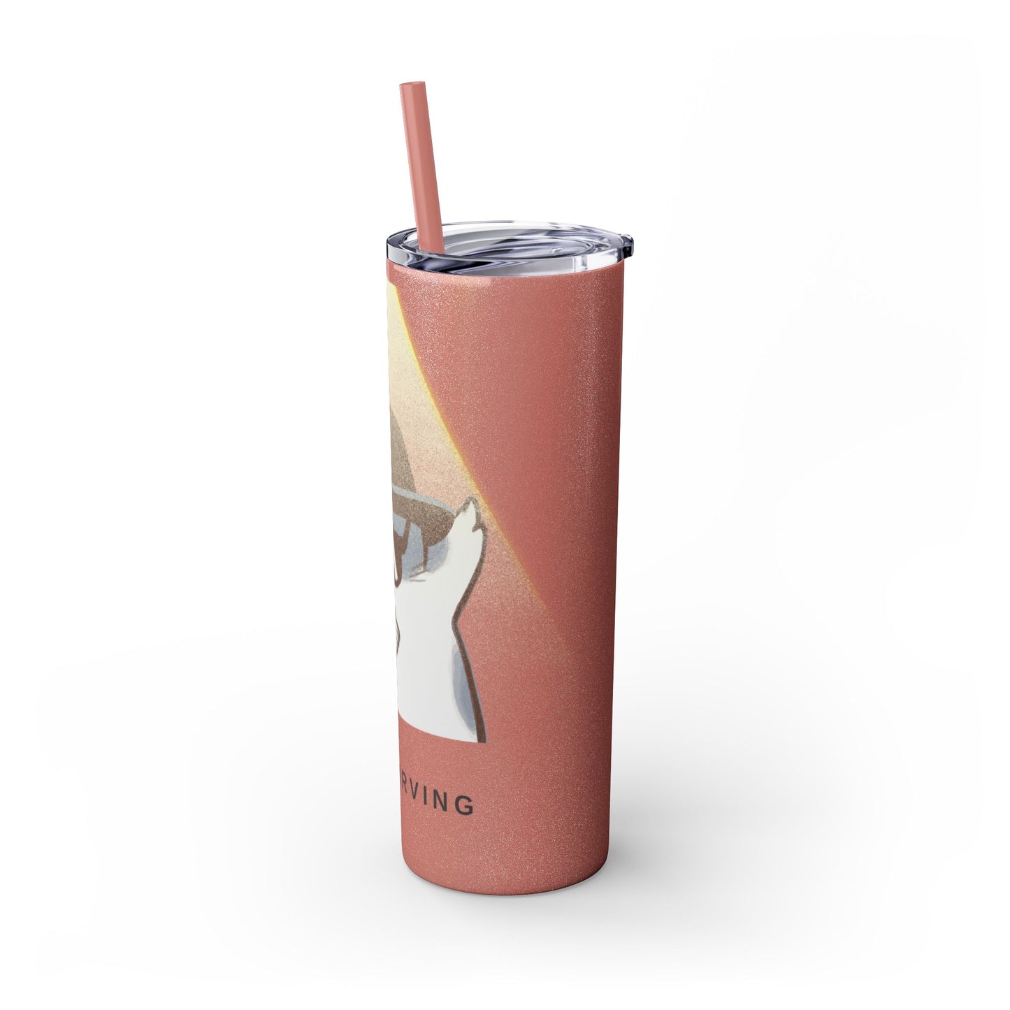 Blues Cat Tumbler with Straw, 20oz