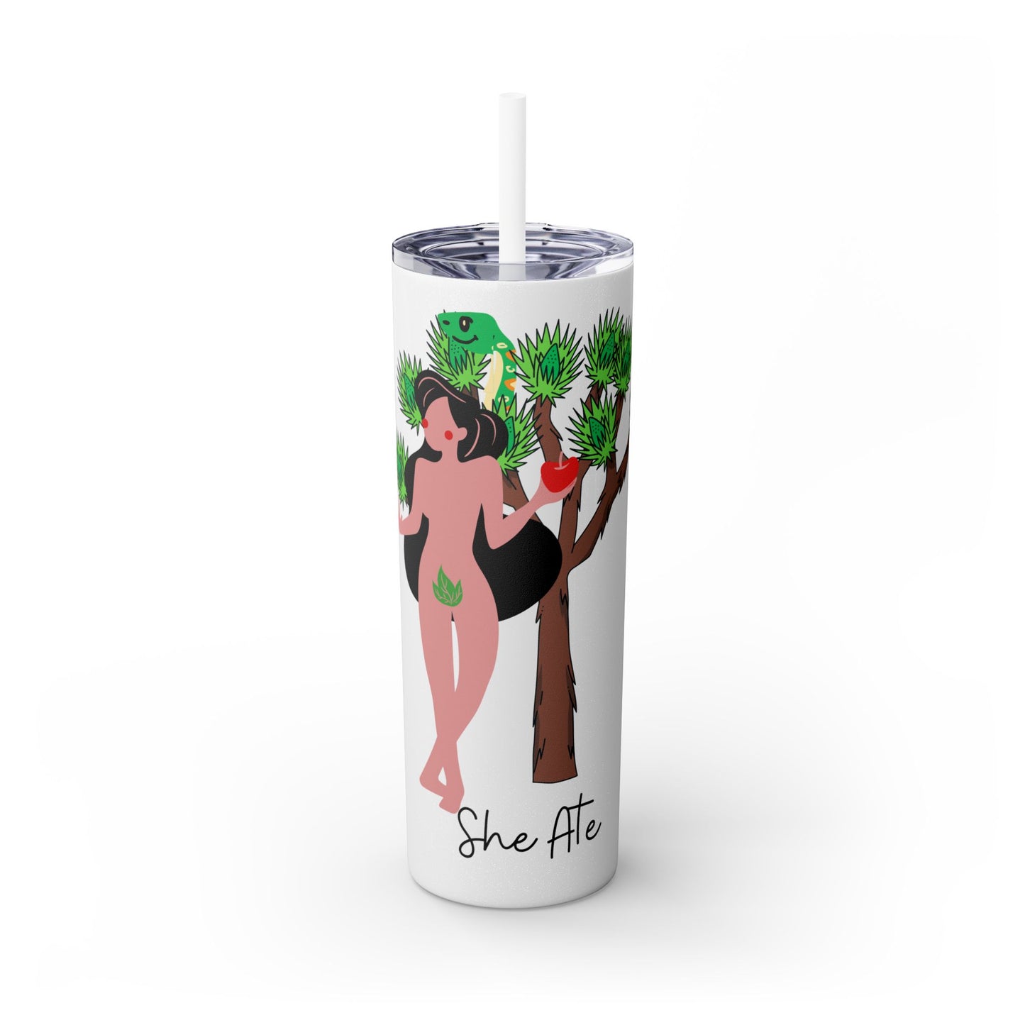 Vaso Eve She Ate con pajita, 20 oz