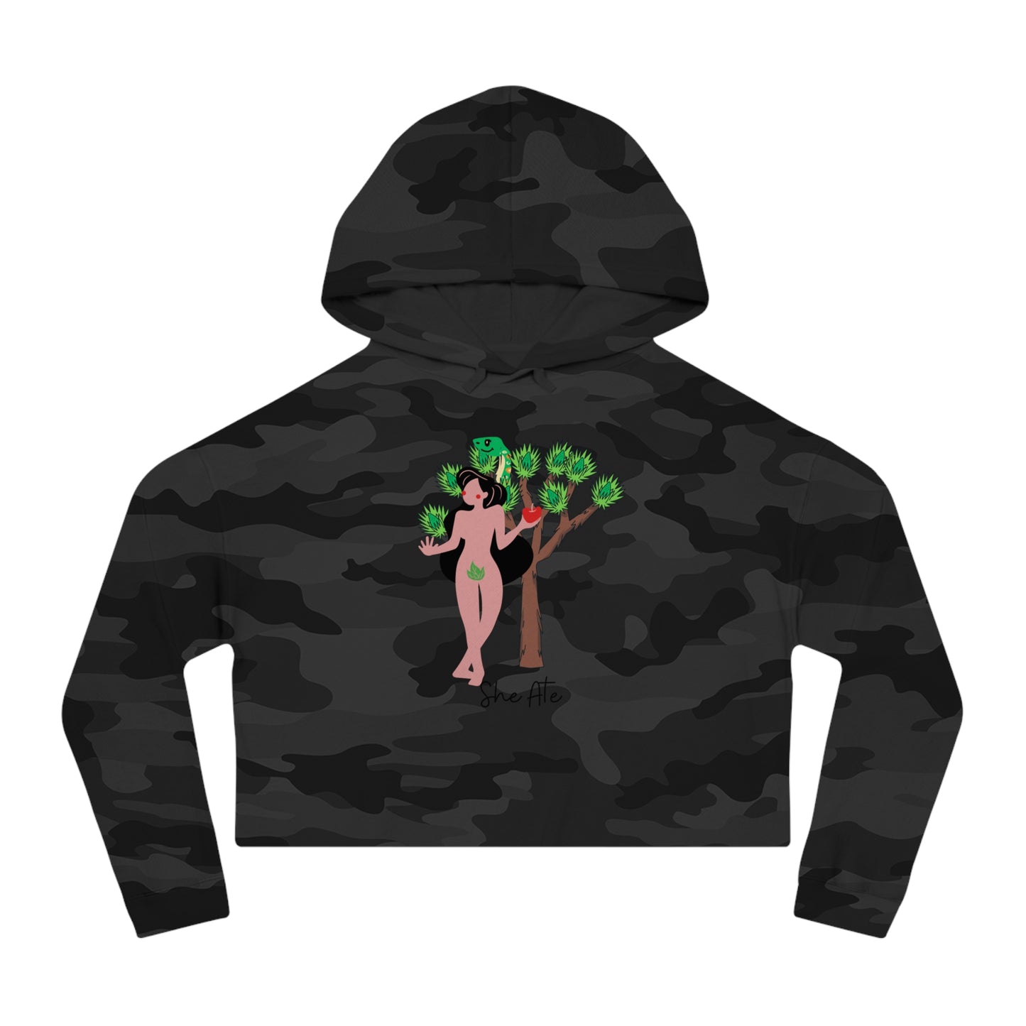 Eve She Ate Crop Hoodie