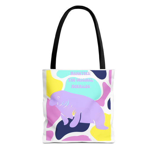 The Original Mermaid Manatee Tote Bag