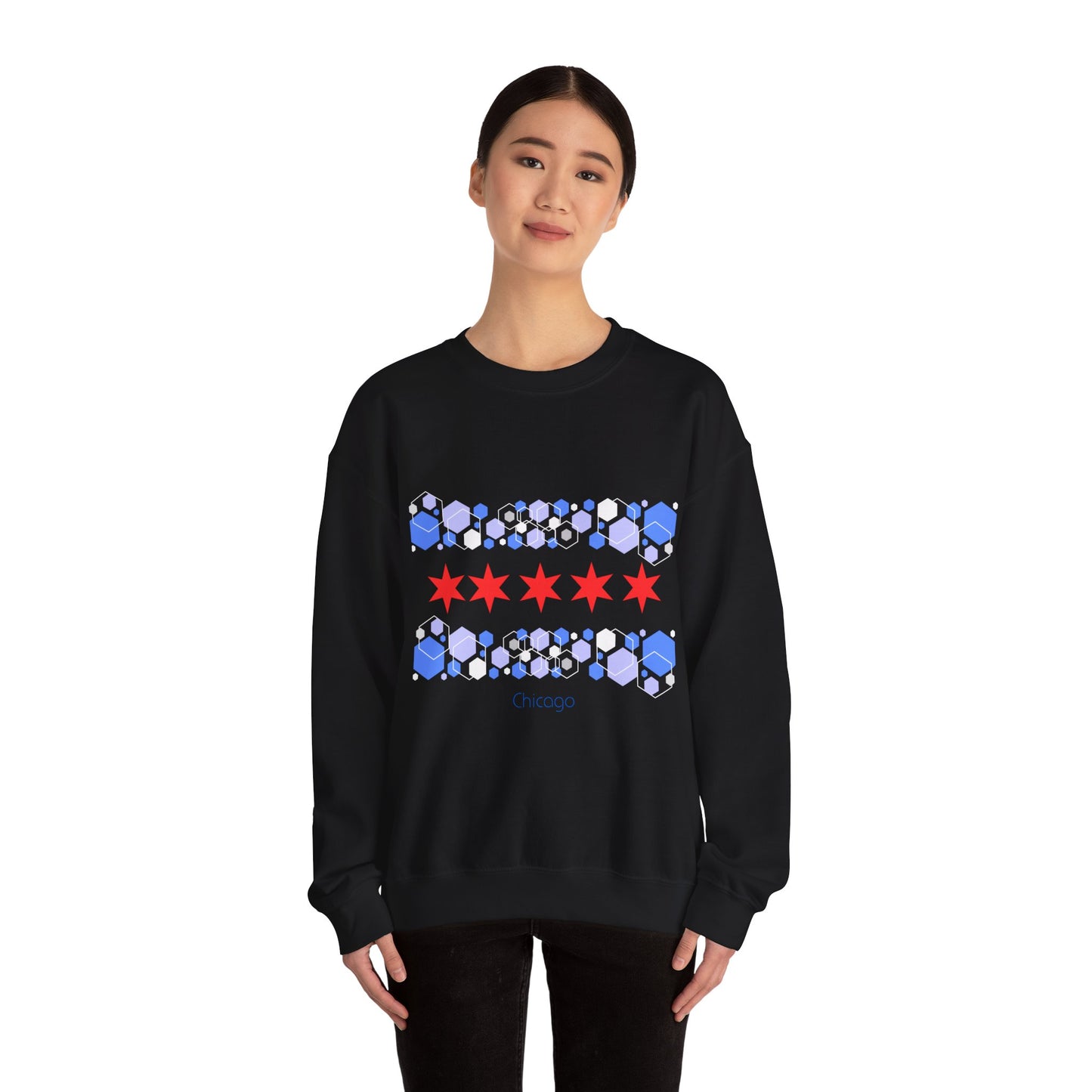 Modern Chicago Unisex Heavy Blend™ Crewneck Sweatshirt EU