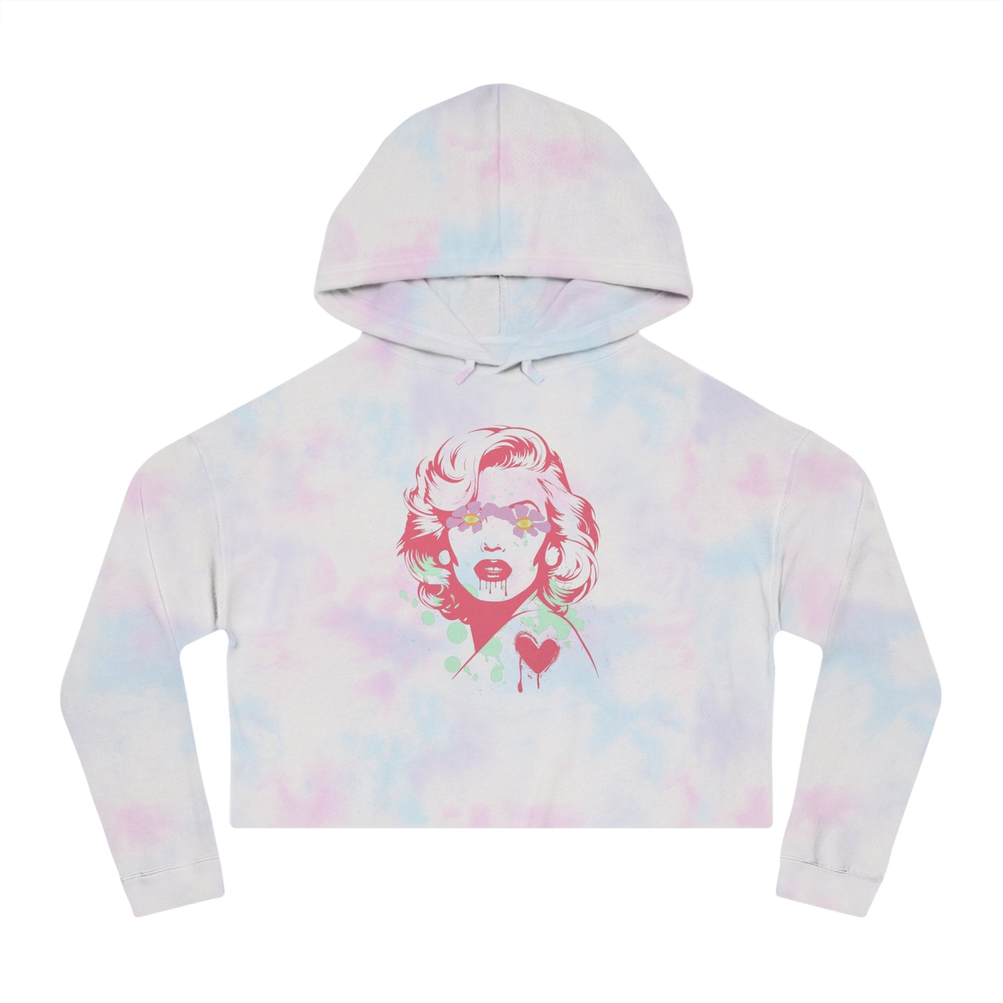 Norma Graffiti Women’s Cropped Hooded Sweatshirt