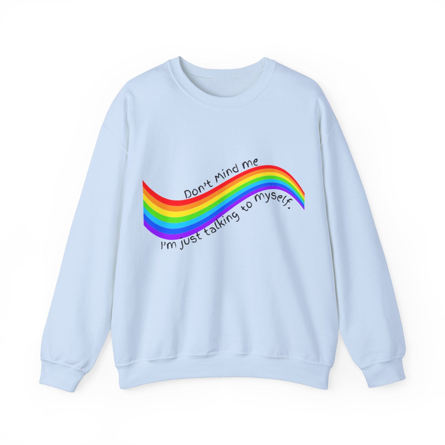 Talking to Myself Rainbow Unisex Heavy Blend™ Crewneck Sweatshirt EU