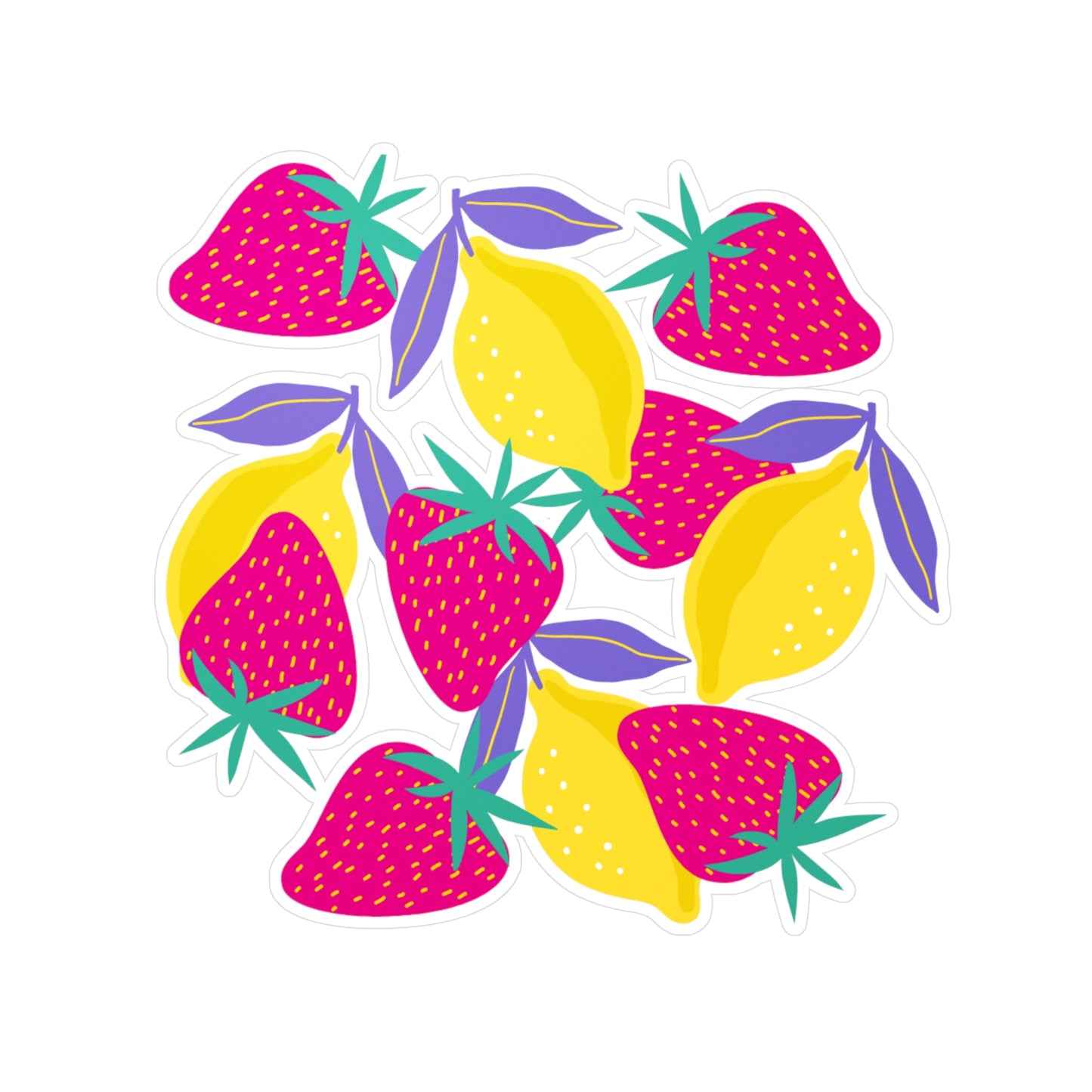 Lemons & Strawberries Kiss-Cut Stickers EU