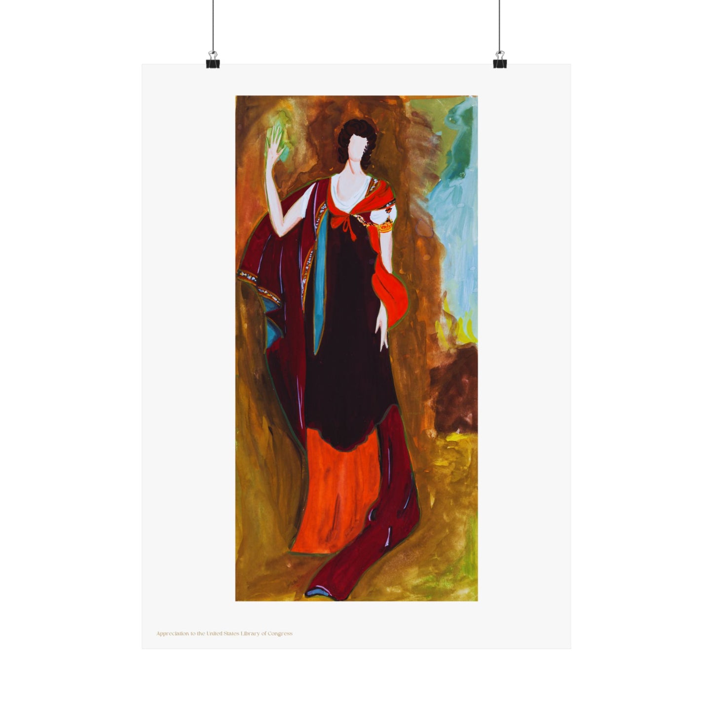 Unknown Lady Painting Vertical Poster