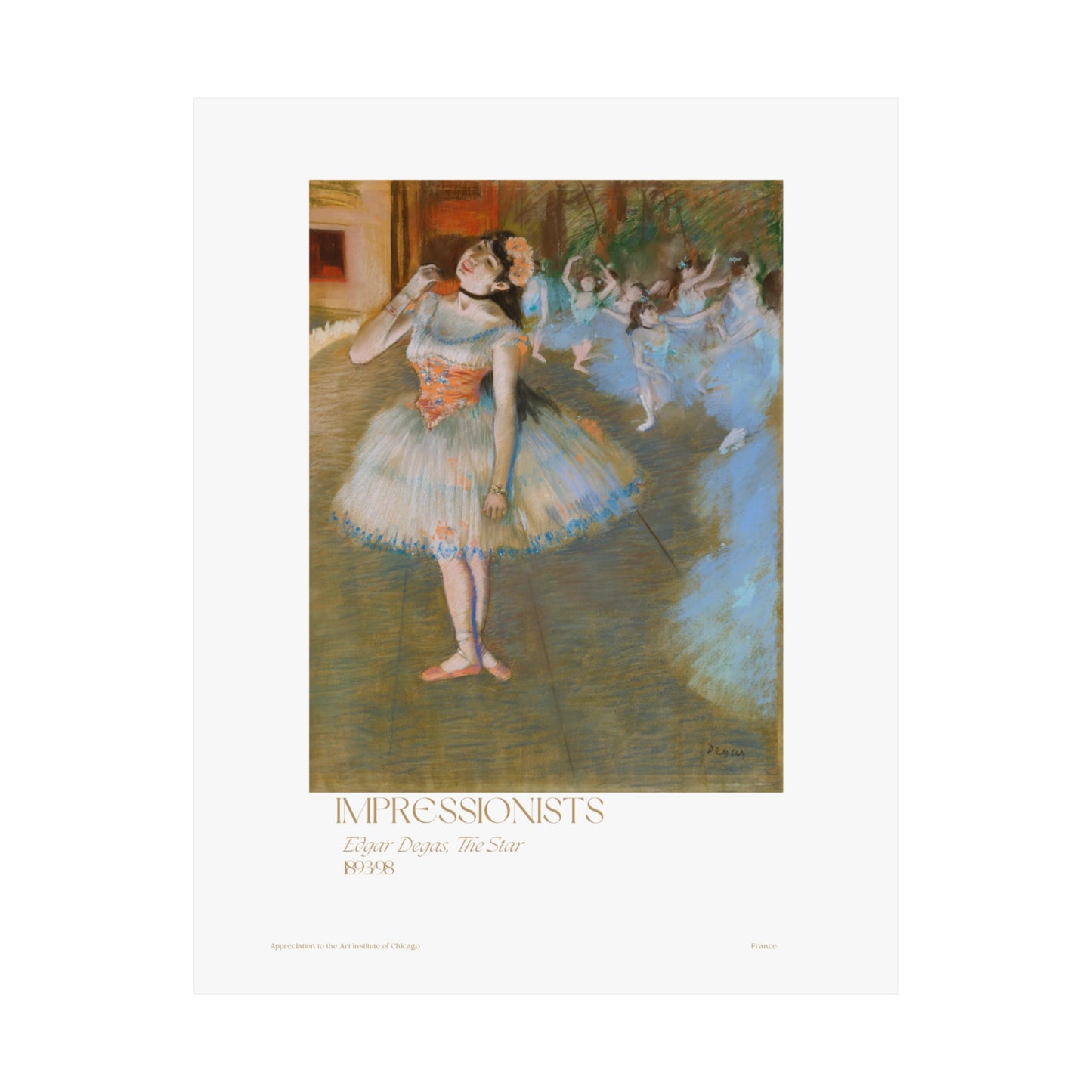 Edgar Degas, The Star 1893/98 Vertical Poster