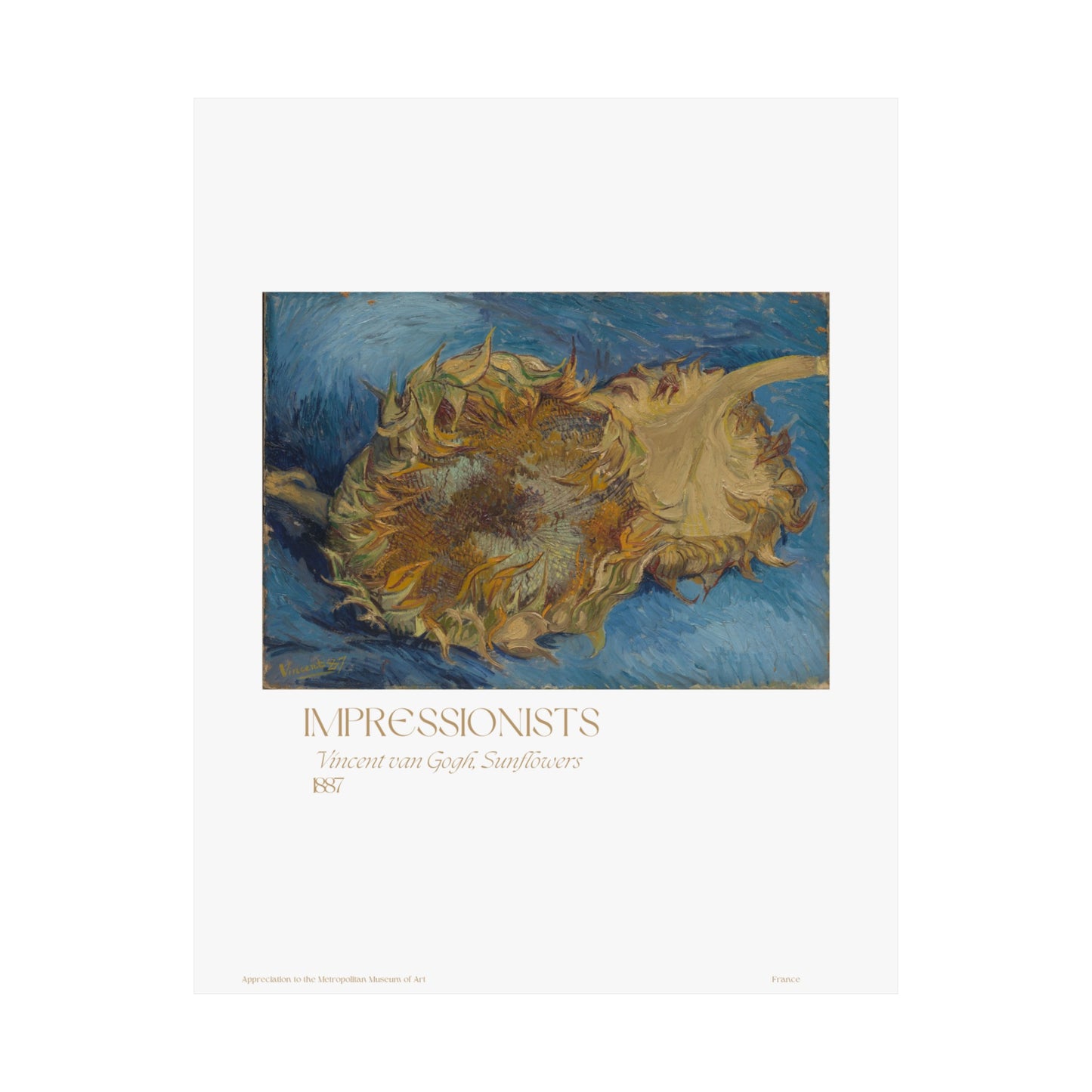 Vincent van Gogh, Sunflowers 1887 Vertical Poster